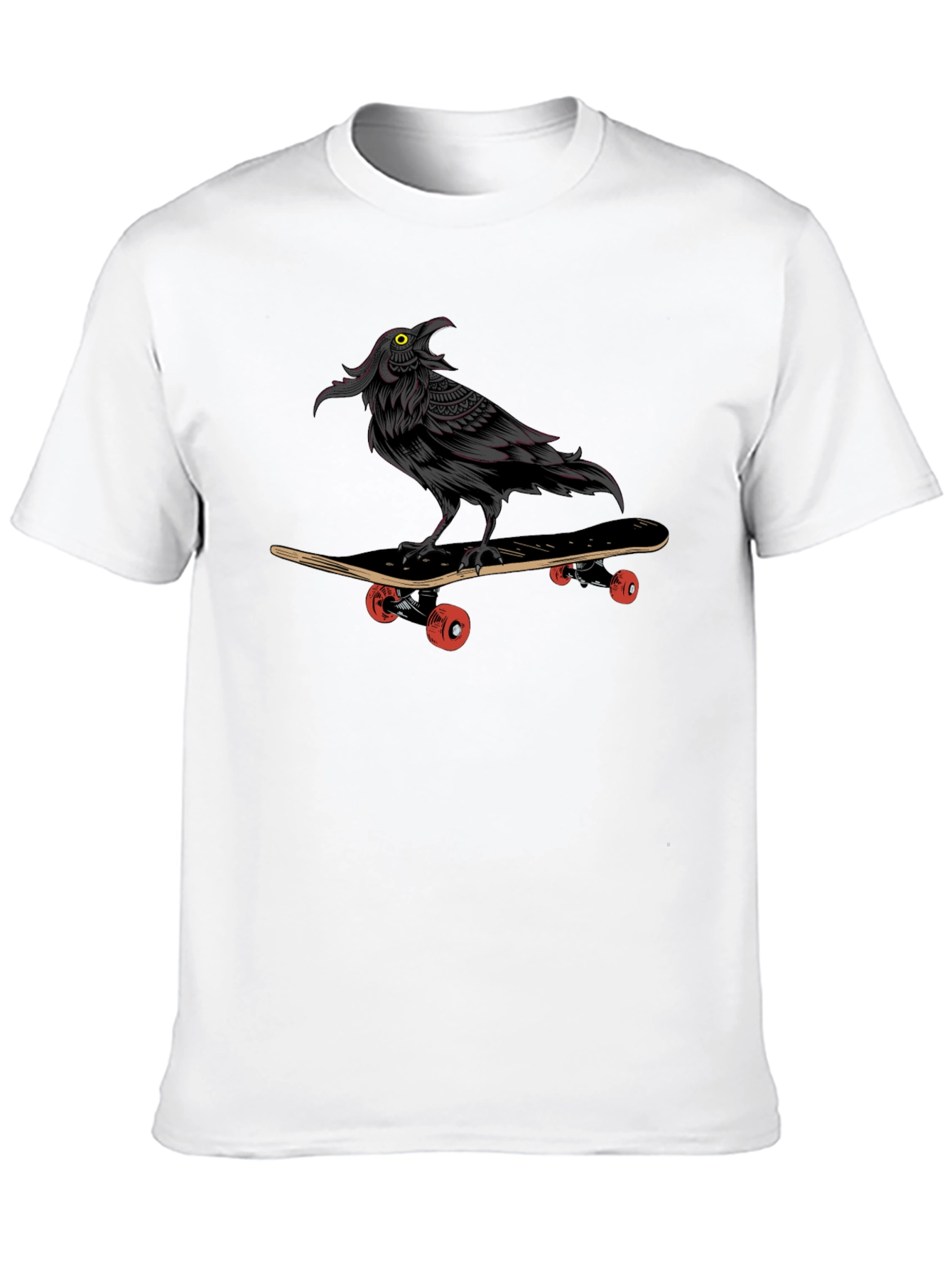 Raven Skateboard T-Shirt - Unique Graphic Tee