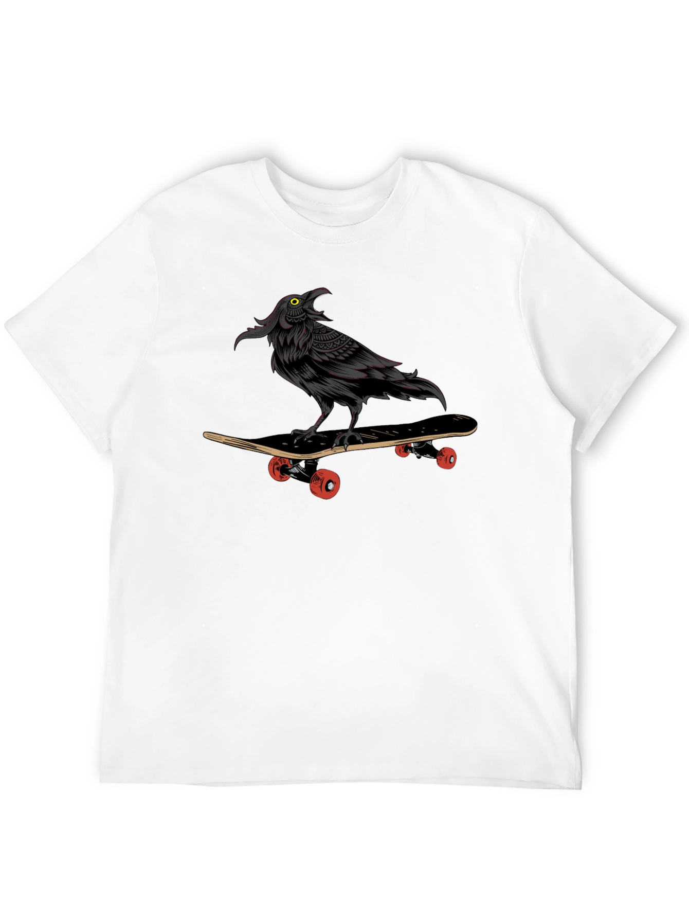 Raven Skateboard T-Shirt - Unique Graphic Tee