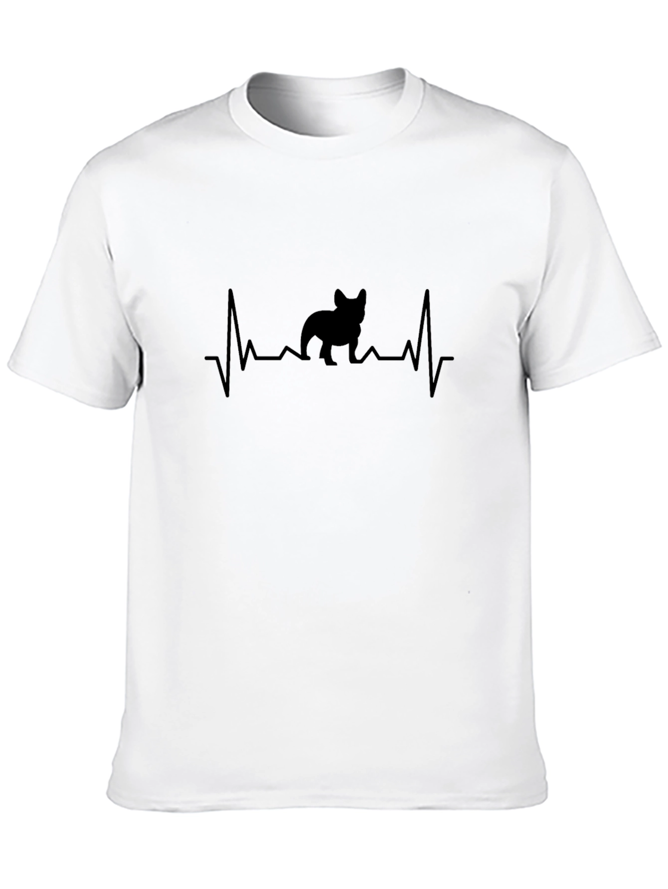 Black French Bulldog Heartbeat T-Shirt
