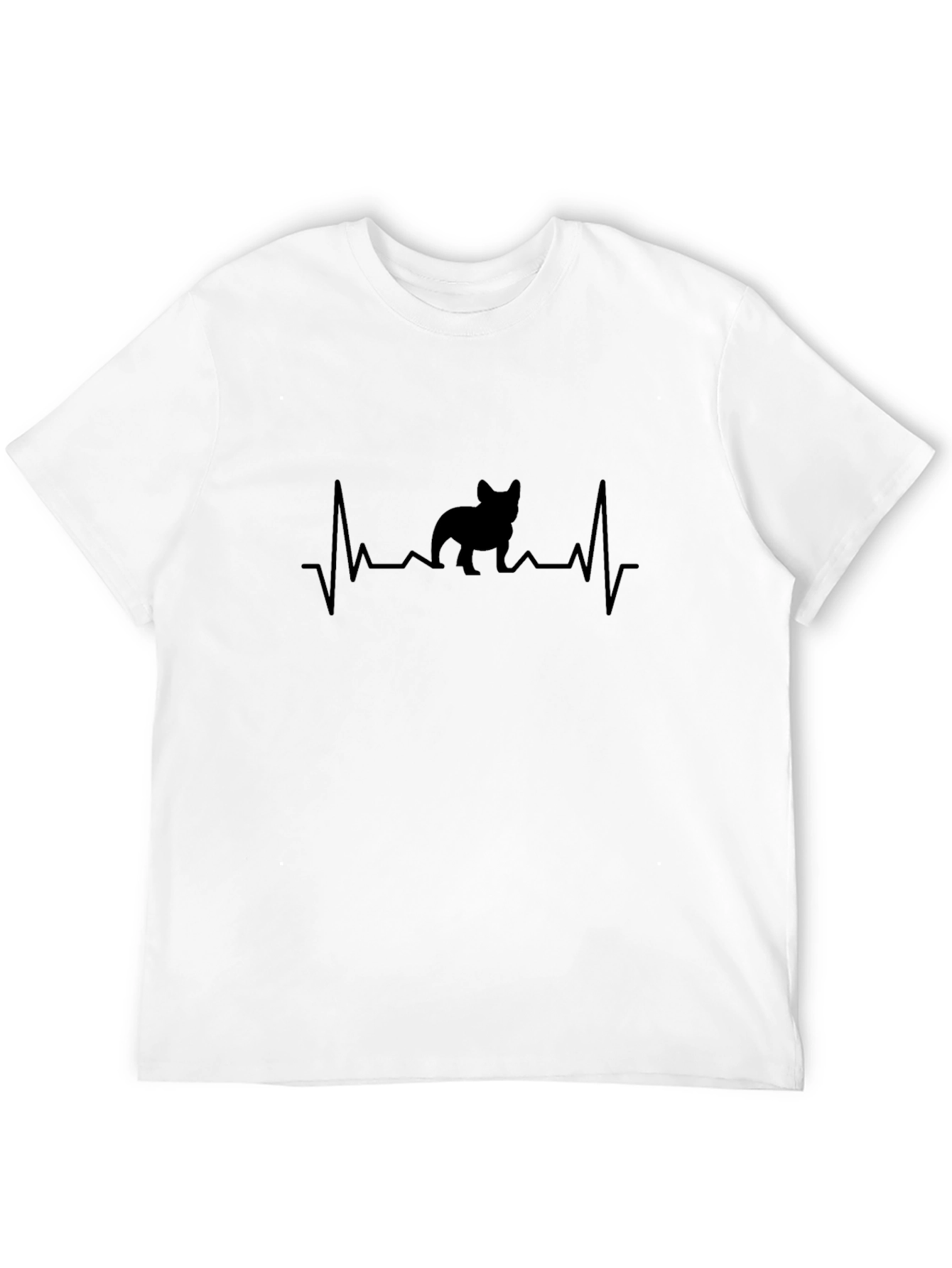 Black French Bulldog Heartbeat T-Shirt