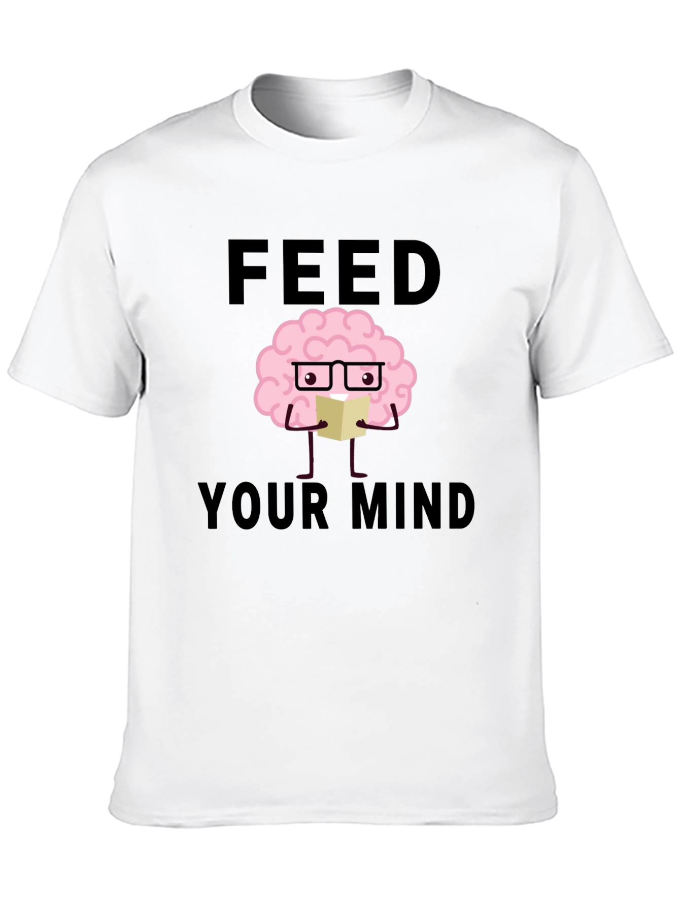 Feed Your Mind Graphic Tee - Brain with Book