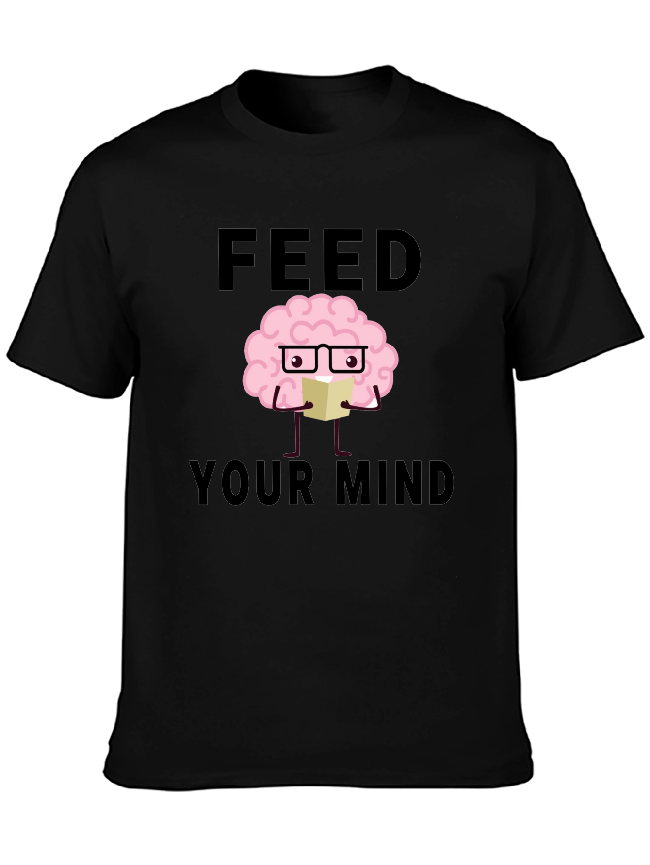 Feed Your Mind Graphic Tee - Brain with Book