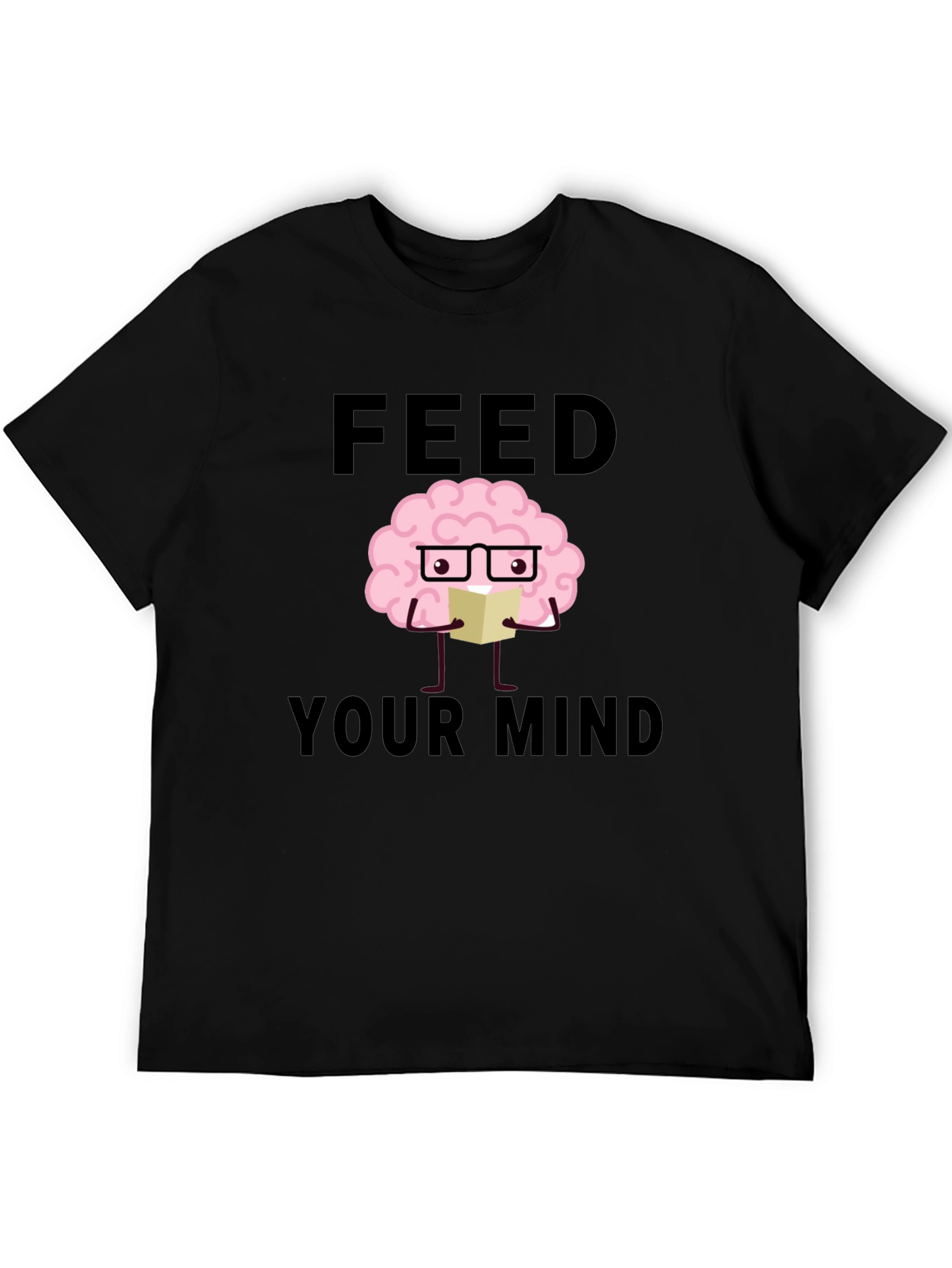 Feed Your Mind Graphic Tee - Brain with Book
