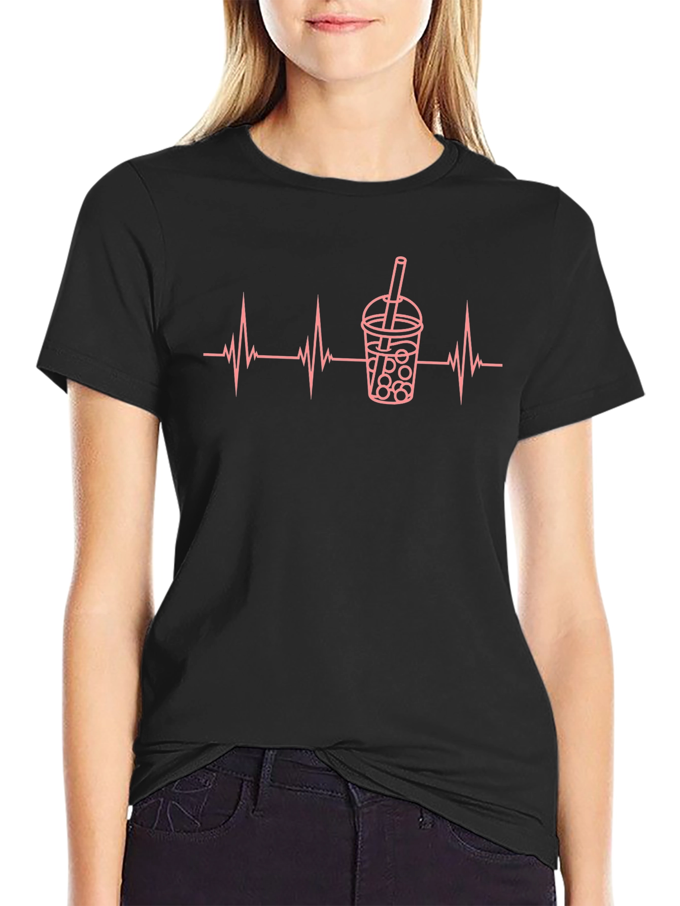 Boba Heartbeat T-Shirt - Novelty Graphic Tee