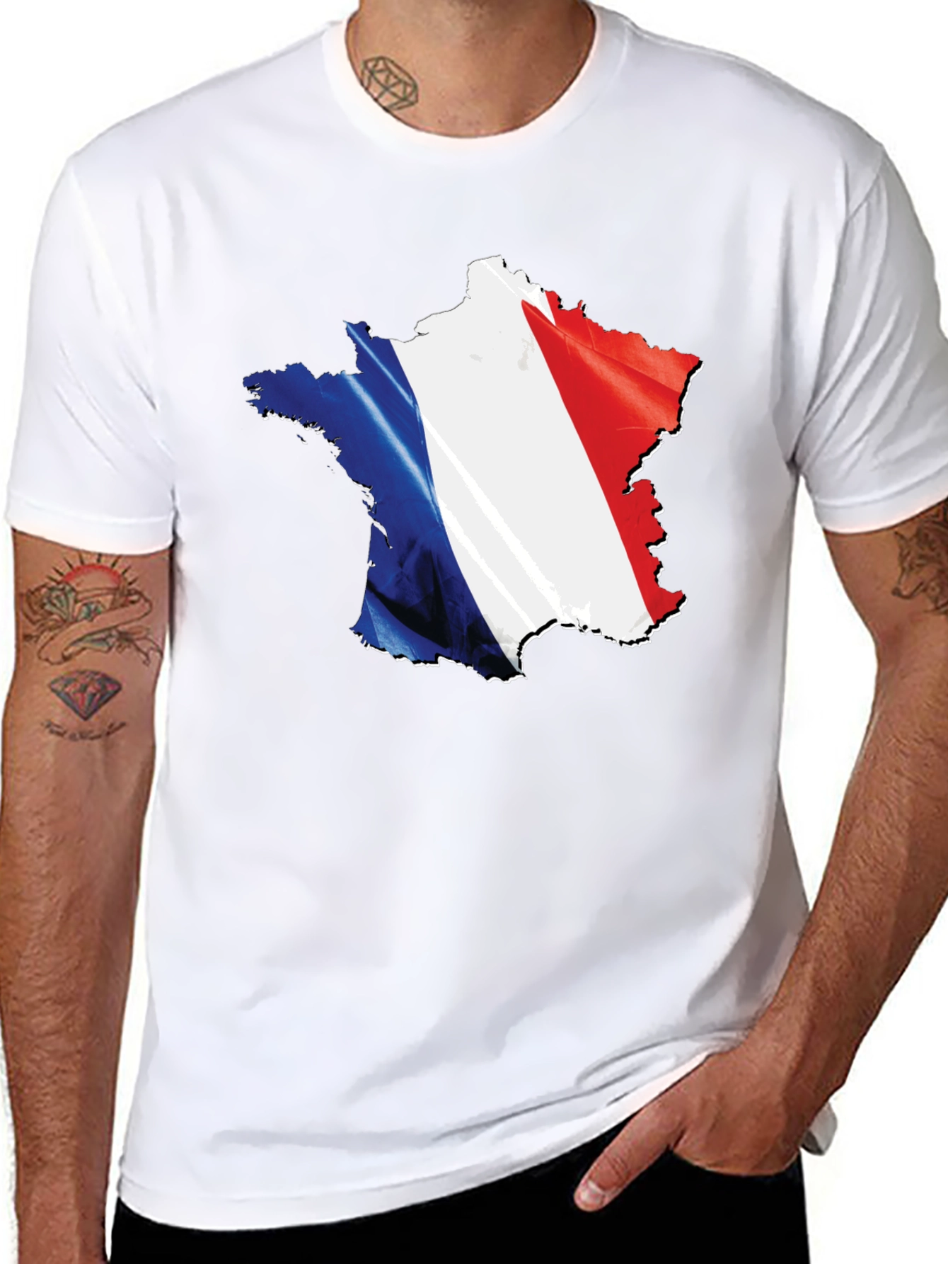 France Flag Map T-Shirt