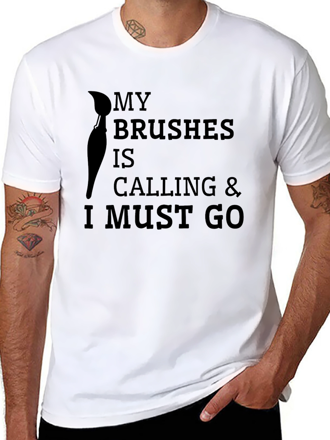 My Brushes Are Calling Funny Artist T-Shirt