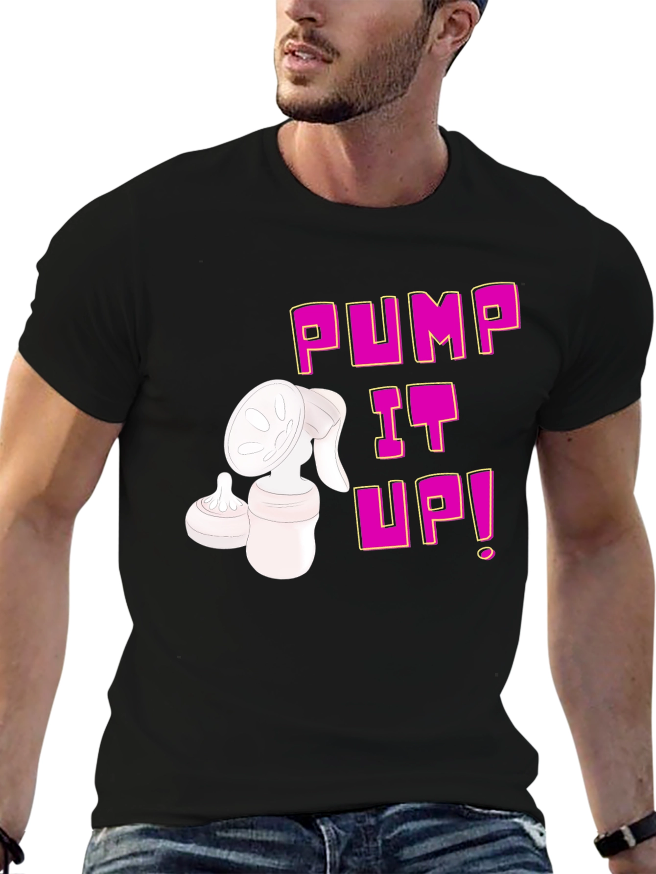 Pump It Up! Breastfeeding T-Shirt - Black