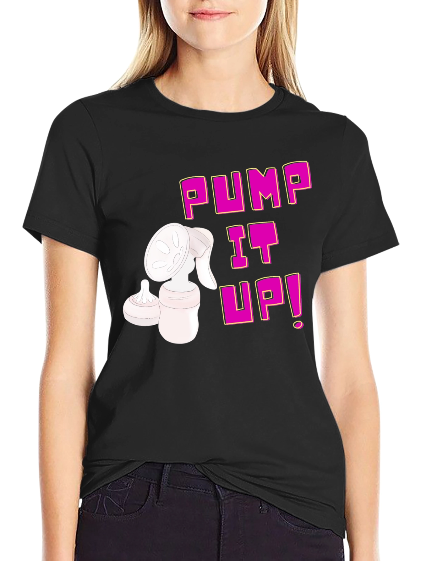Pump It Up! Breastfeeding T-Shirt - Black