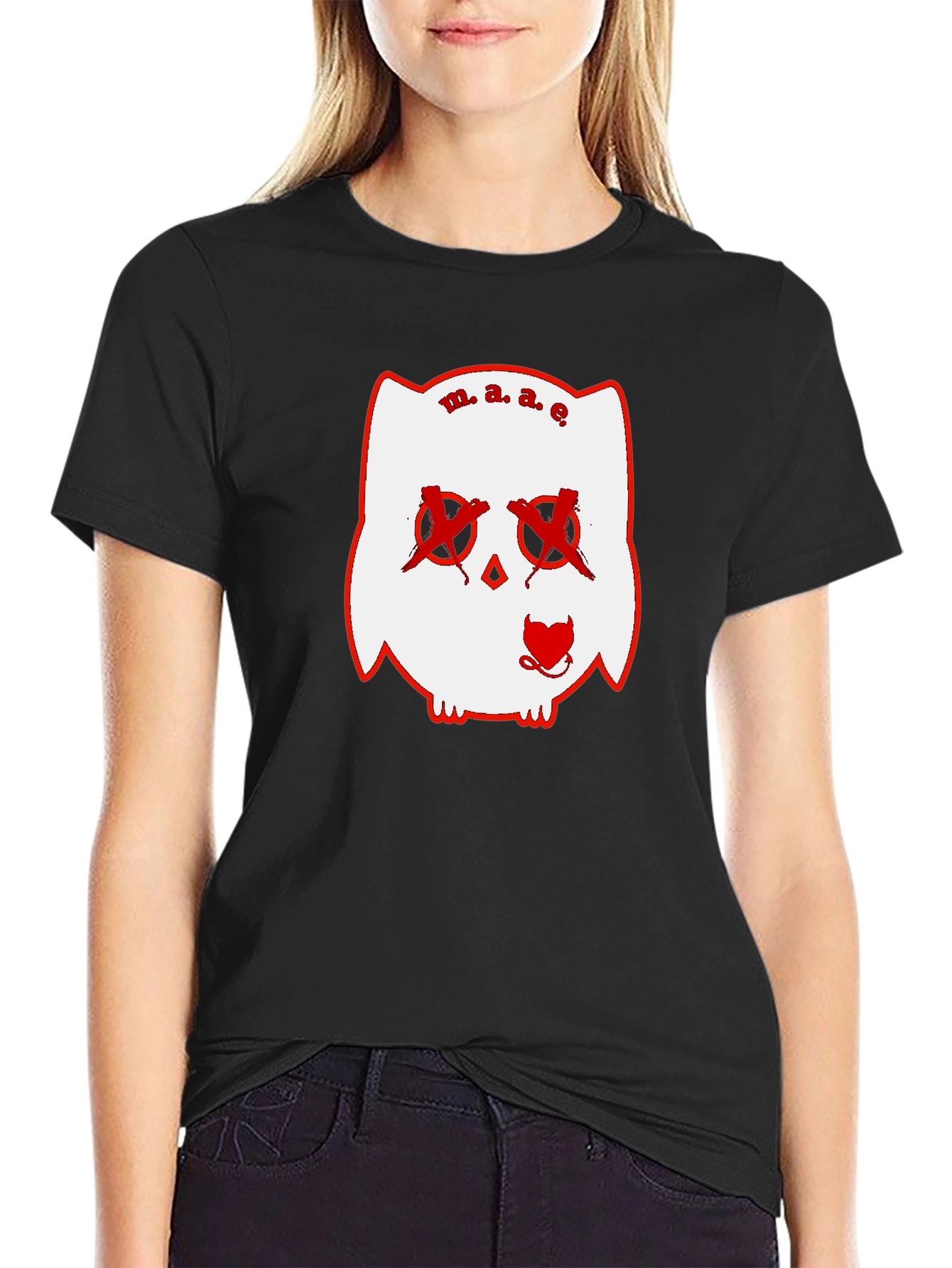 Unique Graphic Print Black T-Shirt