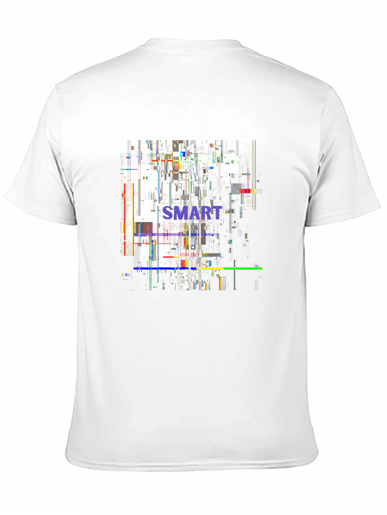 Abstract SMART Black T-Shirt - Modern Glitch Design