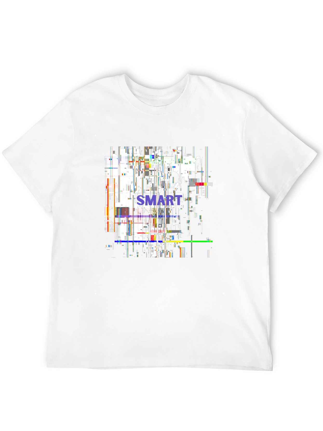 Abstract SMART Black T-Shirt - Modern Glitch Design