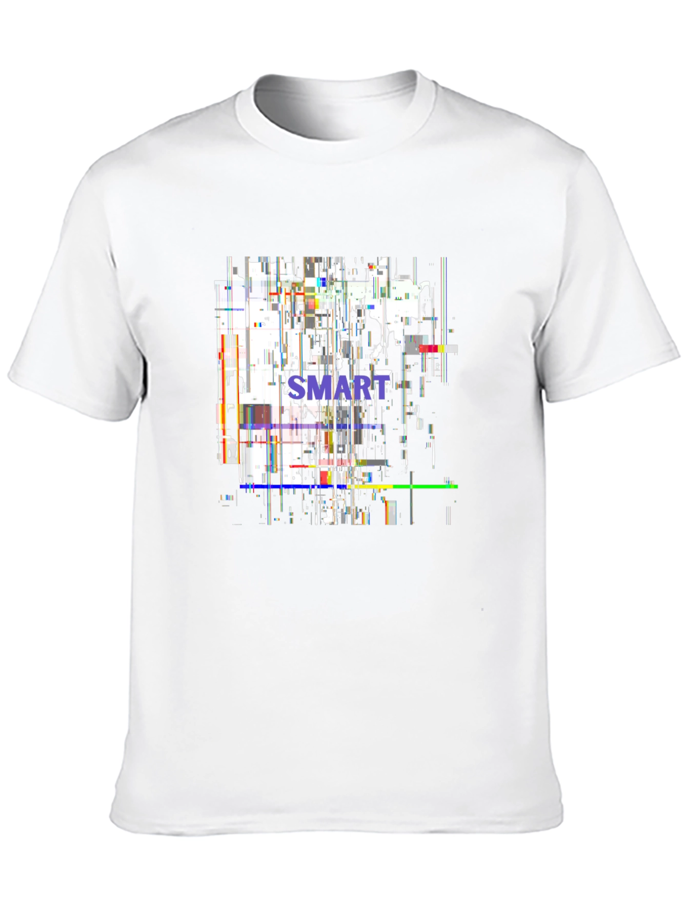 Abstract SMART Black T-Shirt - Modern Glitch Design