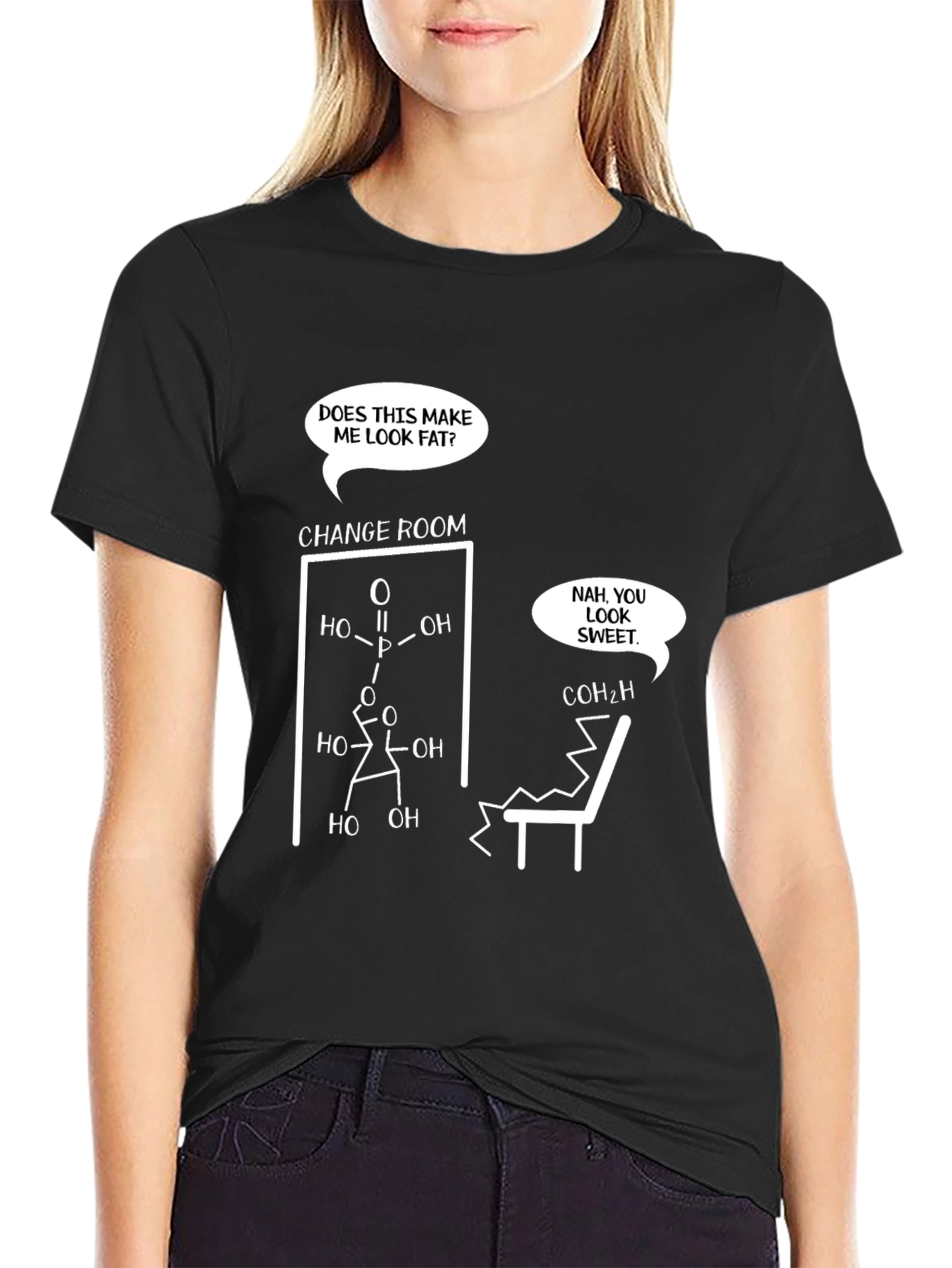 Funny Chemistry T-Shirt: Does This Make Me Look Fat?