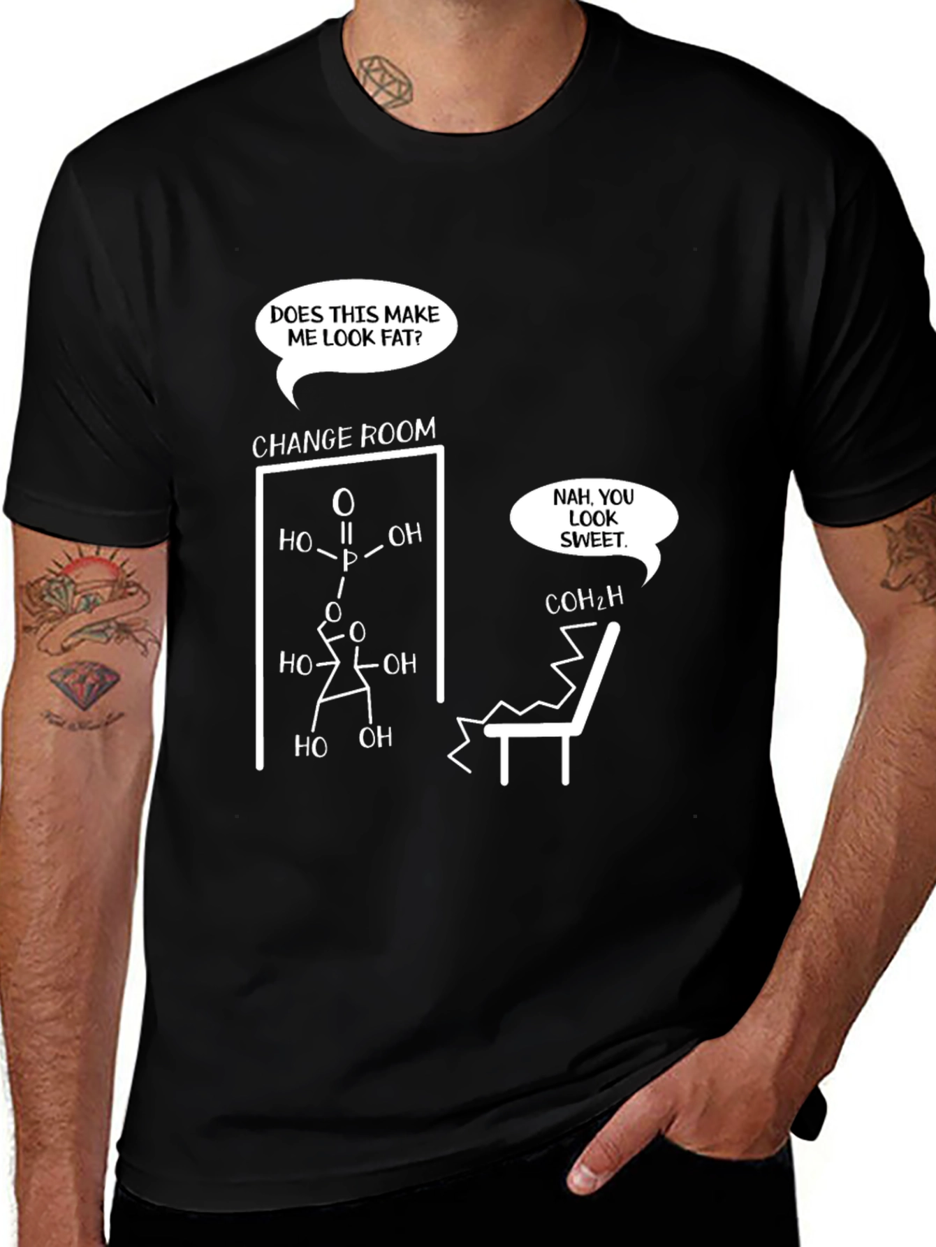 Funny Chemistry T-Shirt: Does This Make Me Look Fat?