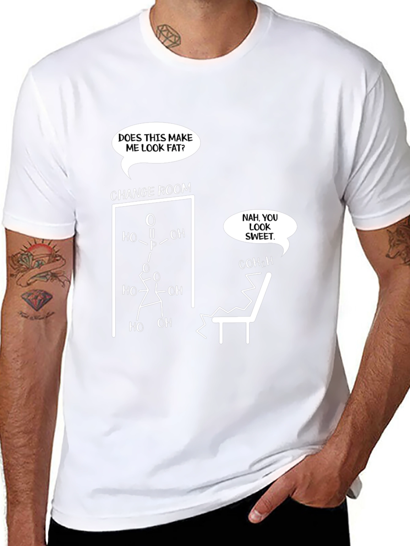 Funny Chemistry T-Shirt: Does This Make Me Look Fat?