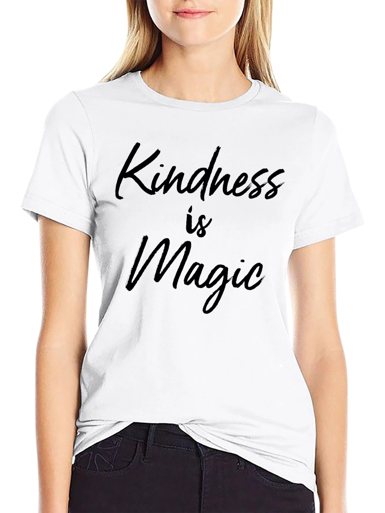 Kindness Is Magic Black Graphic Tee Shirt