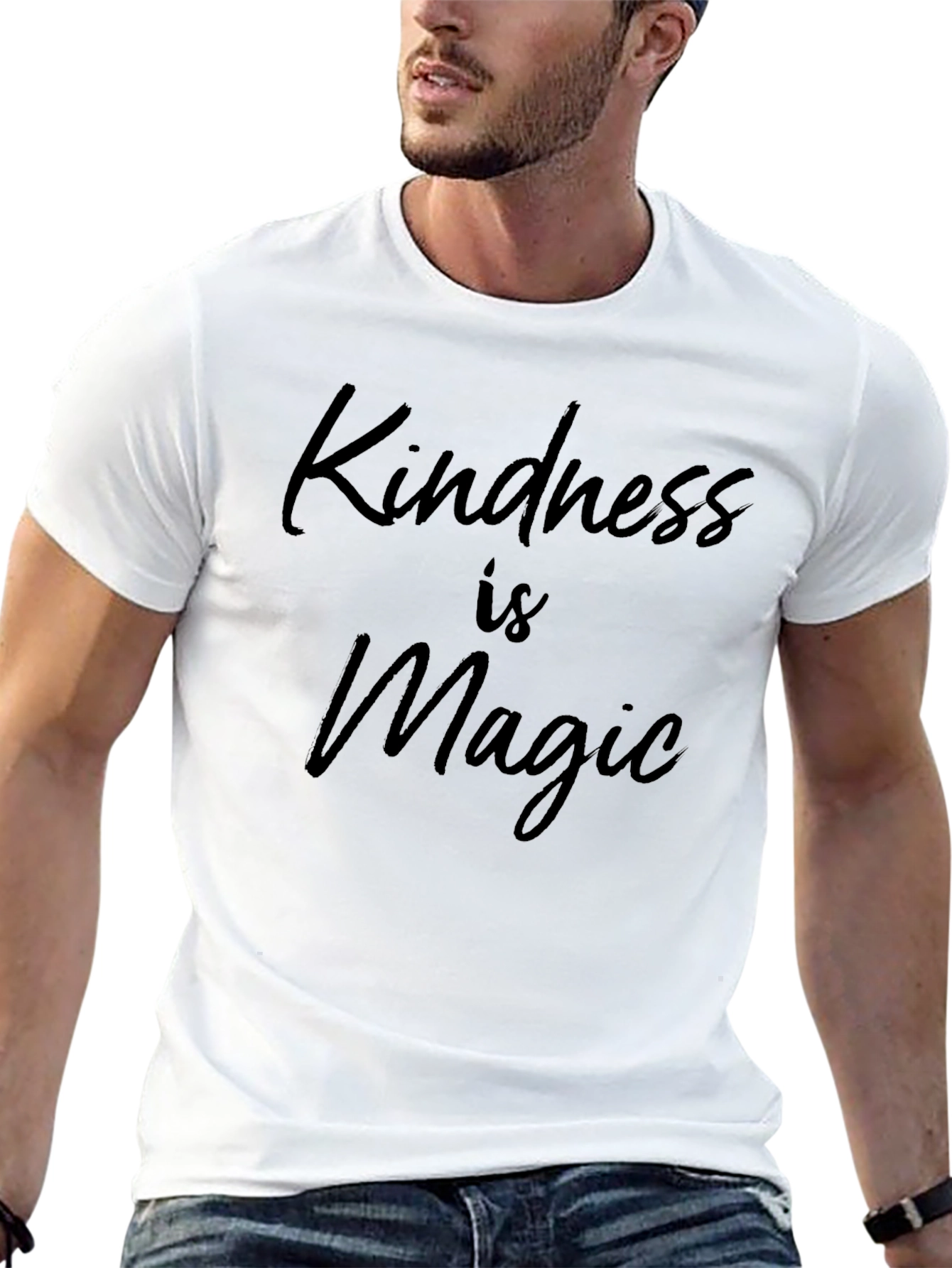 Kindness Is Magic Black Graphic Tee Shirt