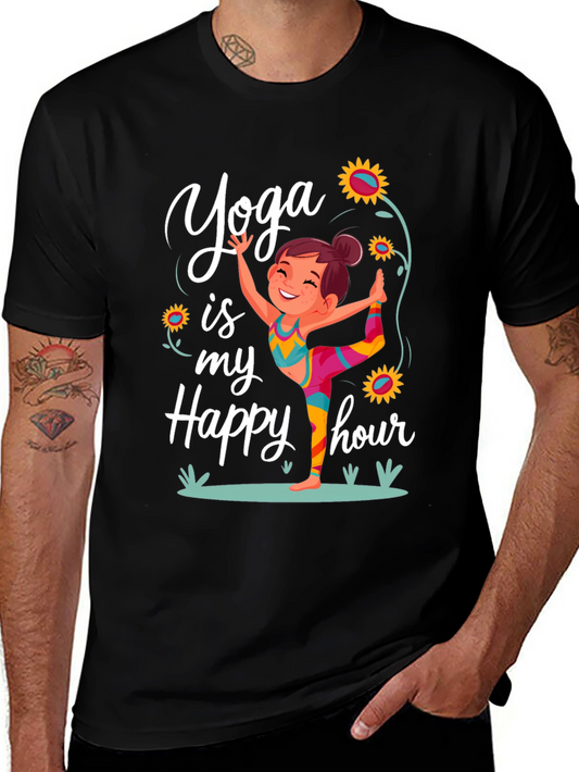 Yoga Is My Happy Hour Graphic Tee