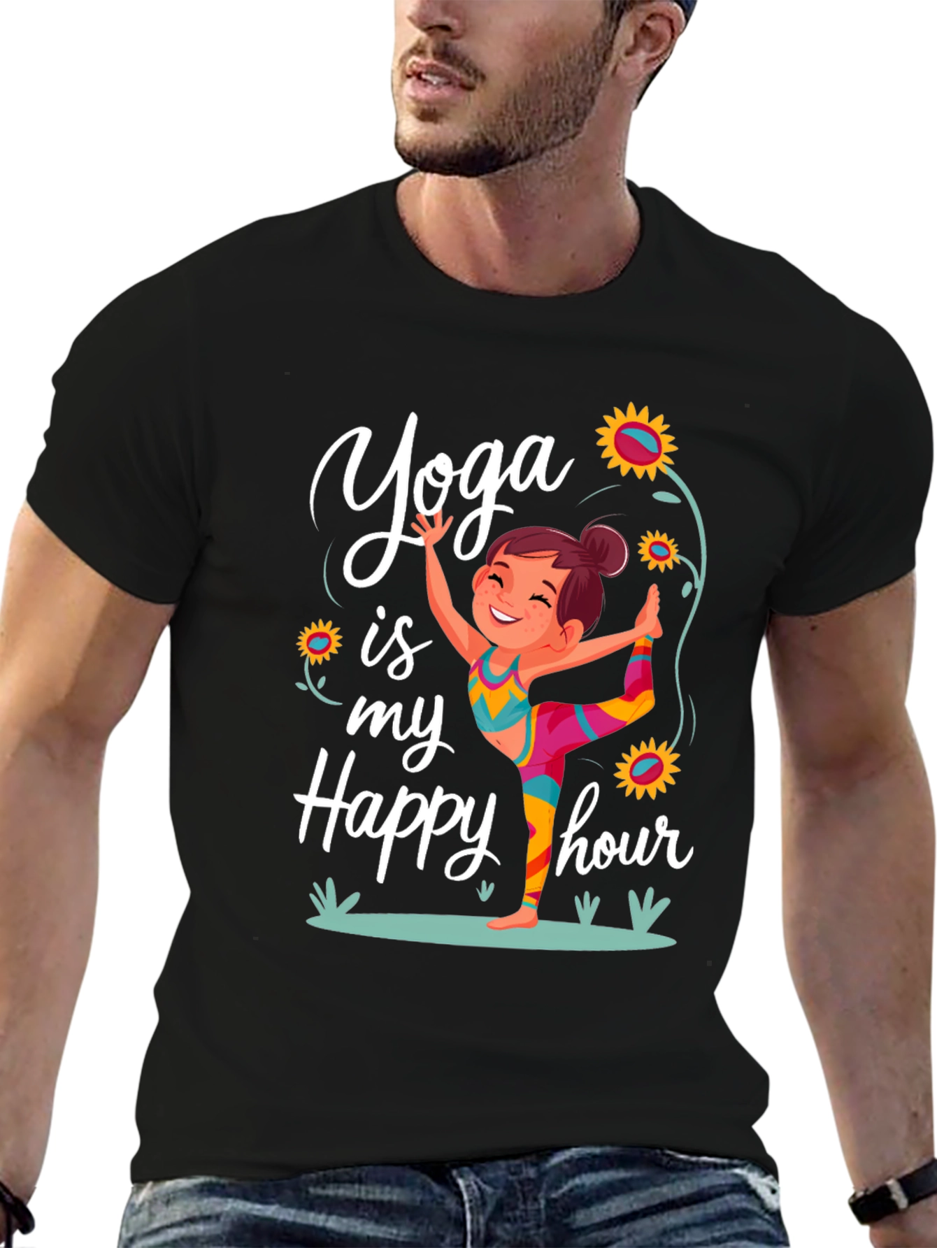 Yoga Is My Happy Hour Graphic Tee