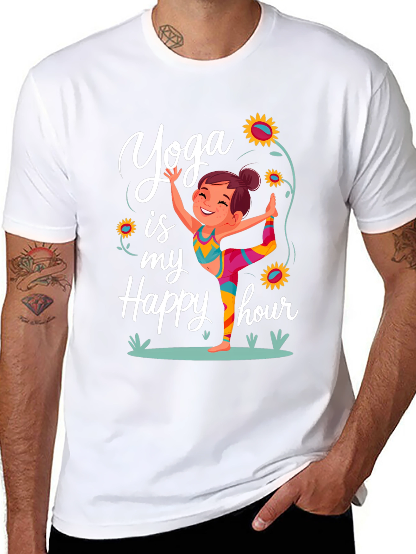 Yoga Is My Happy Hour Graphic Tee