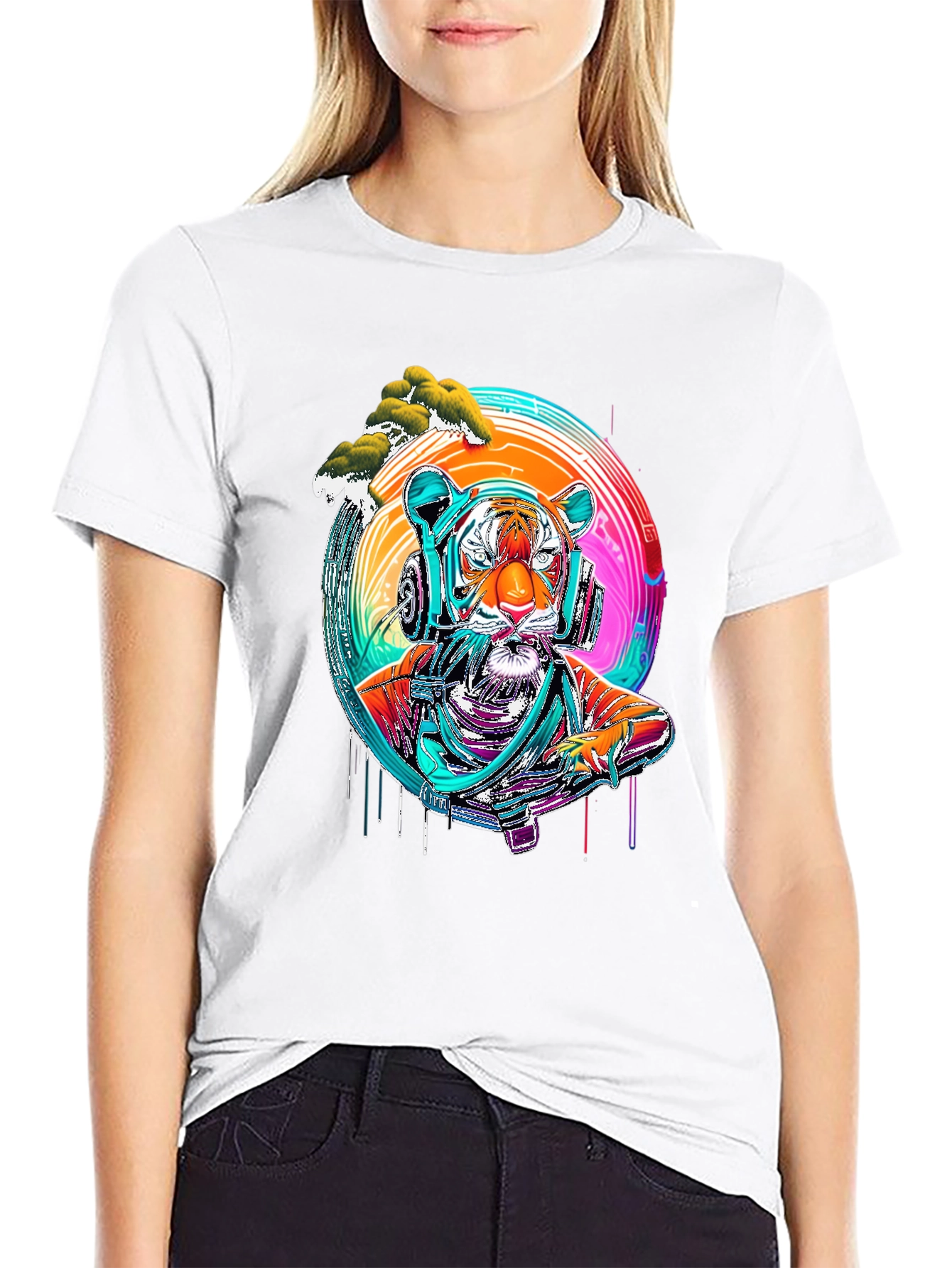 Tiger DJ Graphic Tee - Cool & Trendy