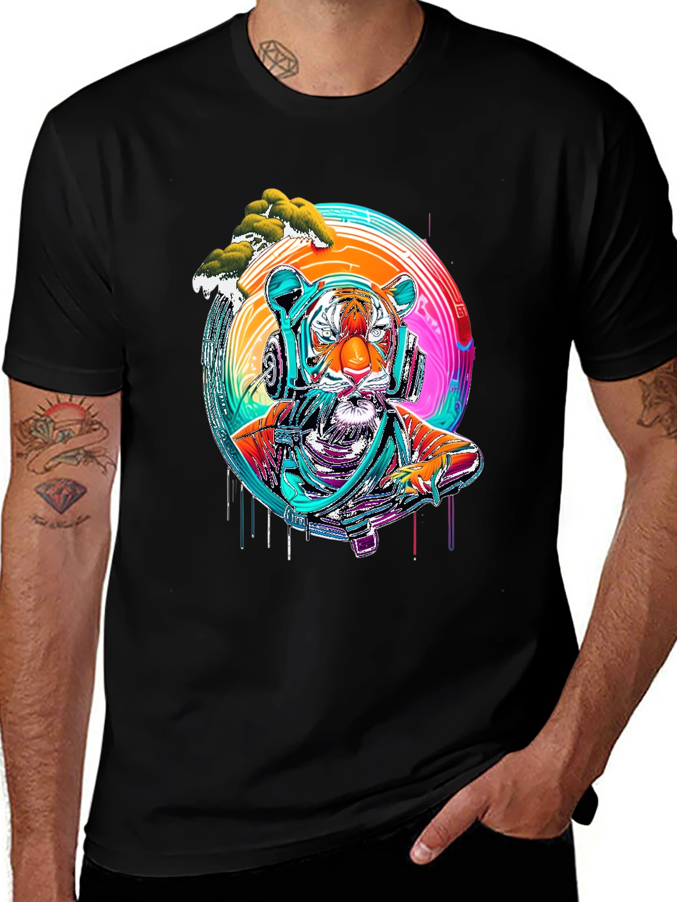 Tiger DJ Graphic Tee - Cool & Trendy