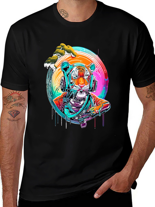 Tiger DJ Graphic Tee - Cool & Trendy
