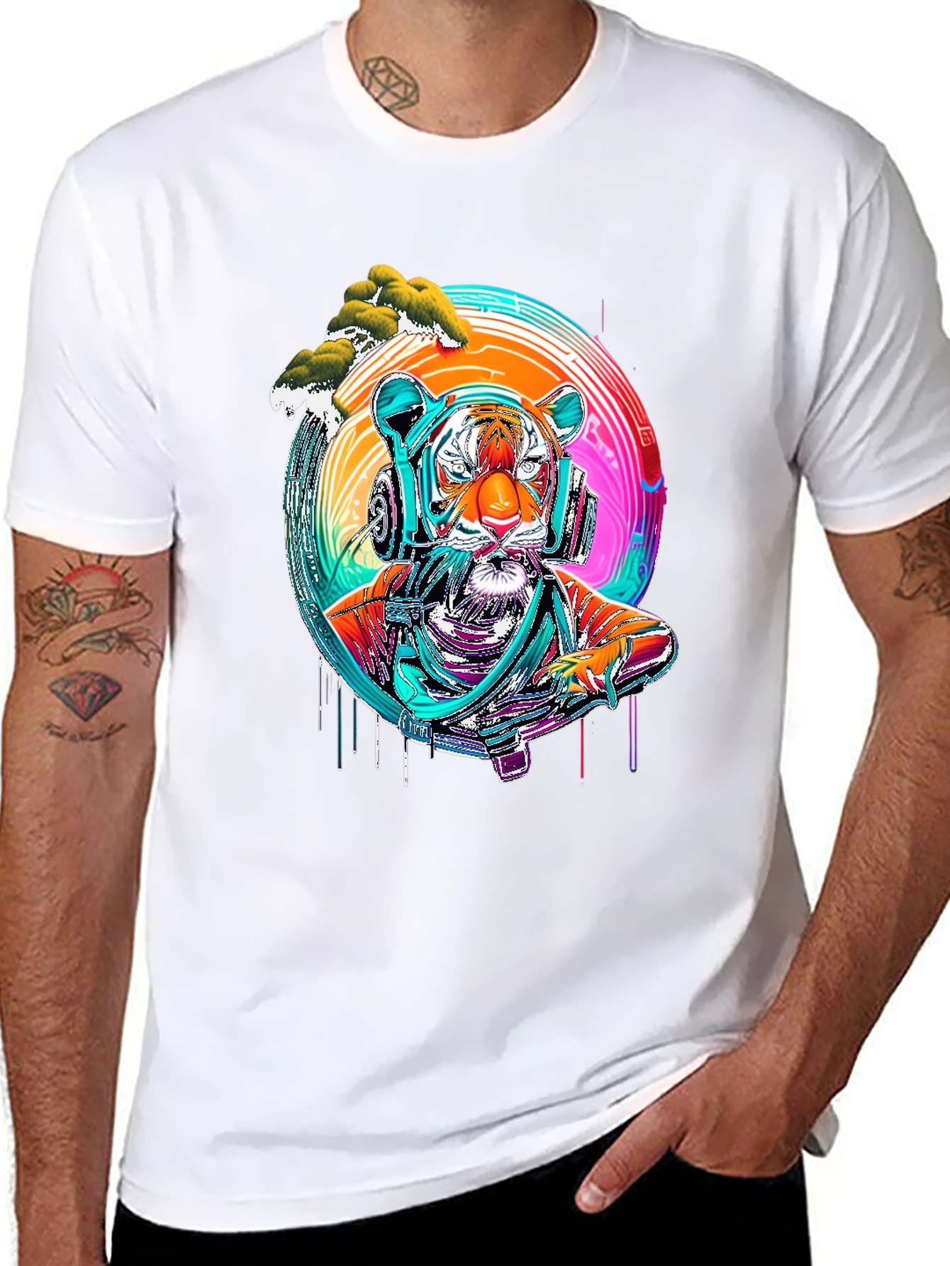 Tiger DJ Graphic Tee - Cool & Trendy