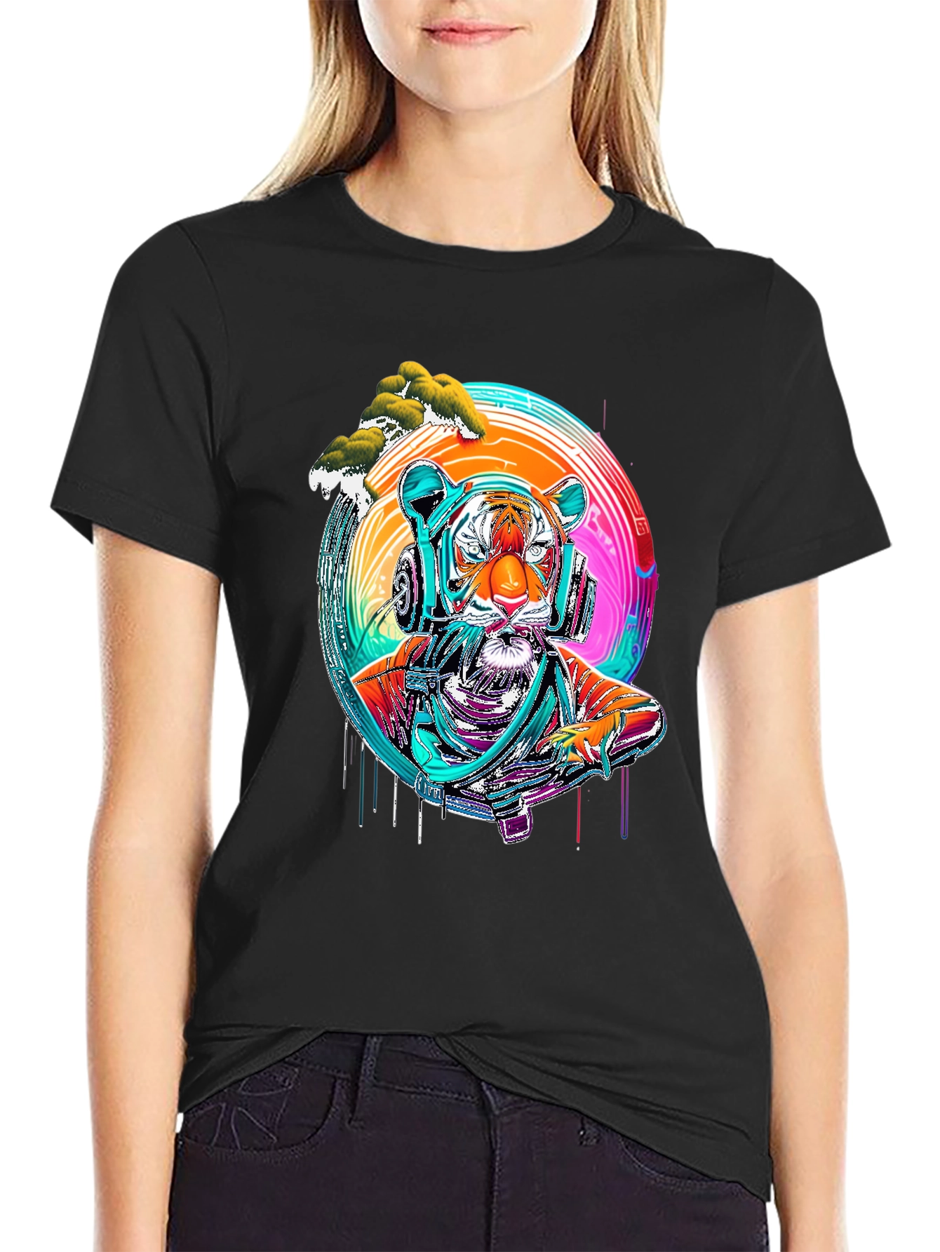 Tiger DJ Graphic Tee - Cool & Trendy