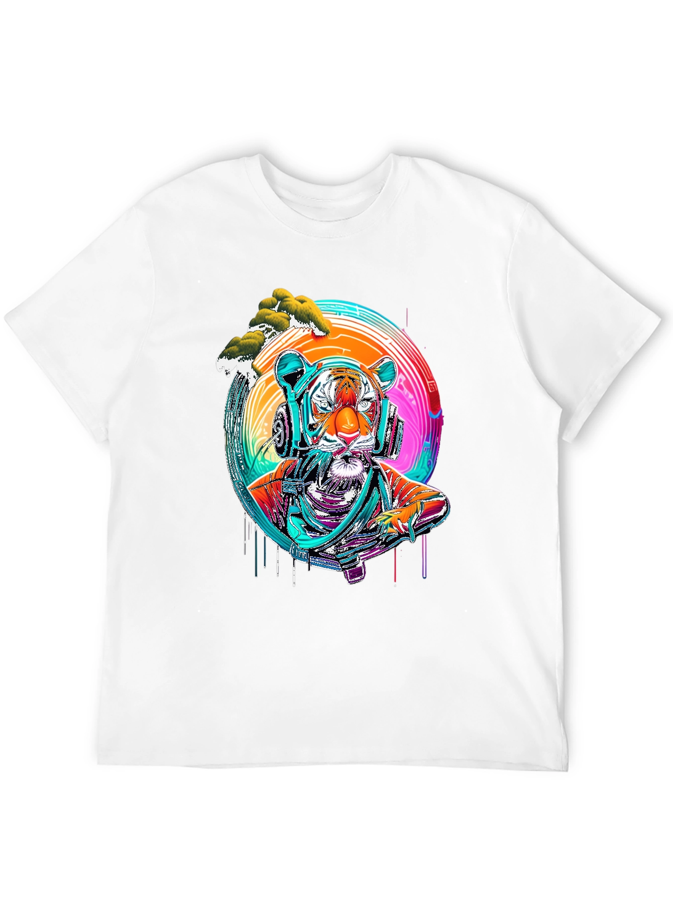 Tiger DJ Graphic Tee - Cool & Trendy