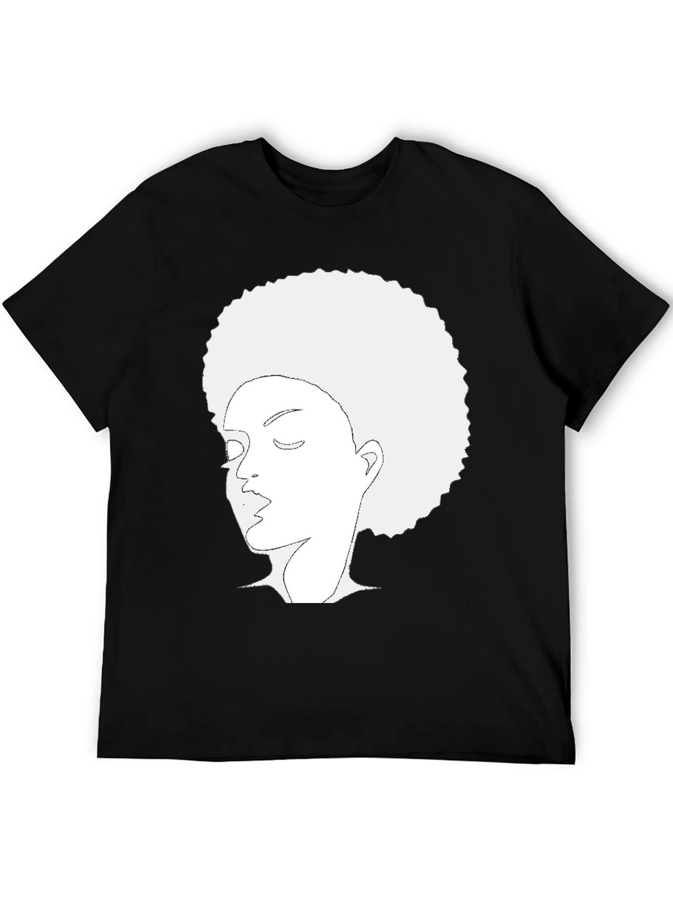 Afro Woman Graphic Black Tee