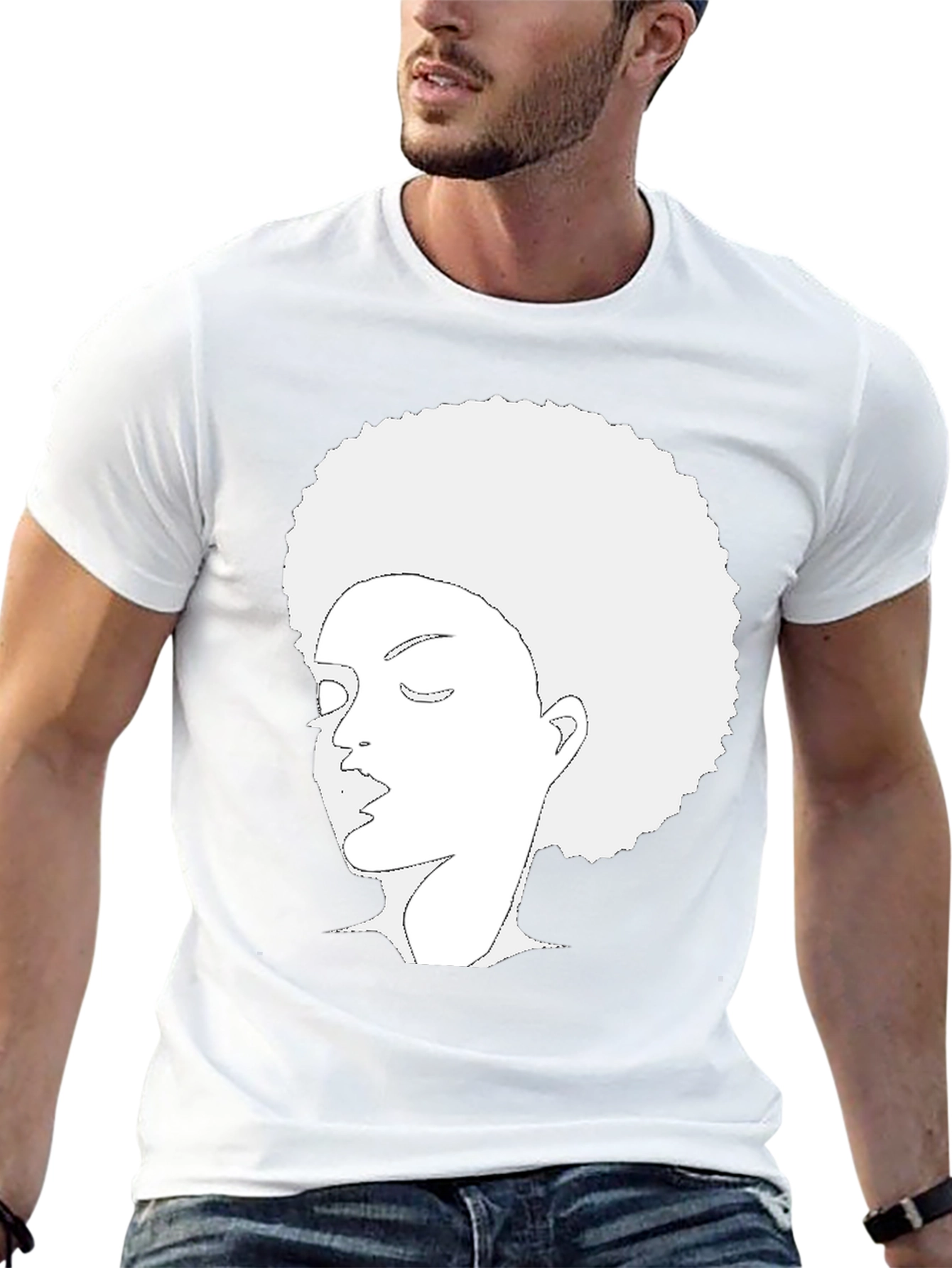 Afro Woman Graphic Black Tee