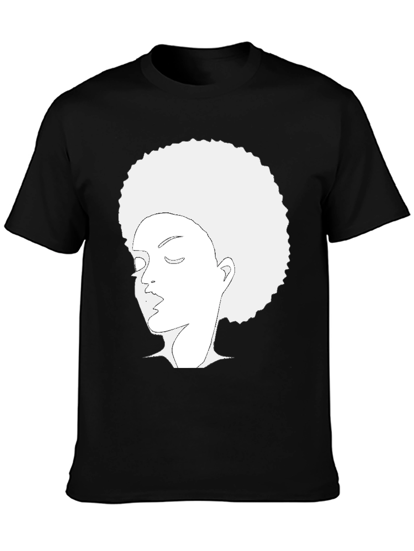 Afro Woman Graphic Black Tee
