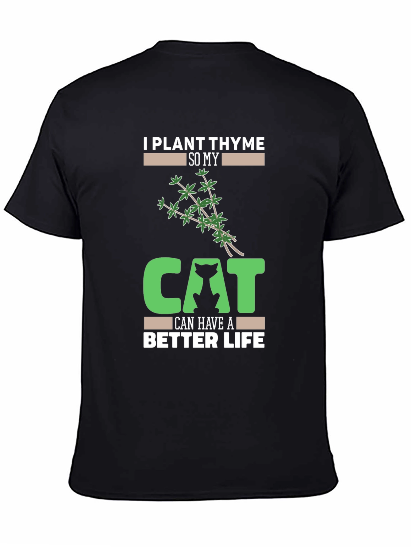 Plant Thyme Cat Lover T-Shirt