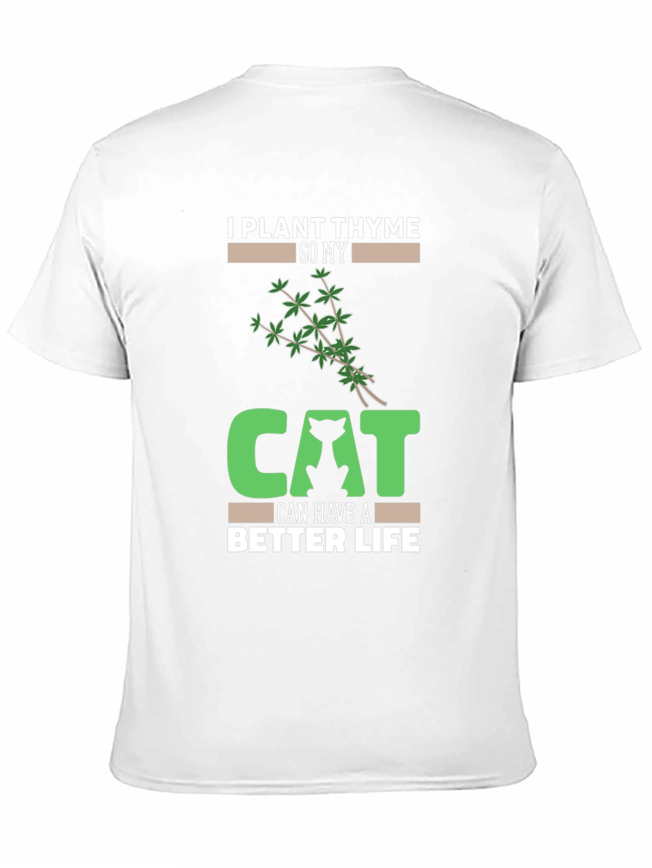 Plant Thyme Cat Lover T-Shirt
