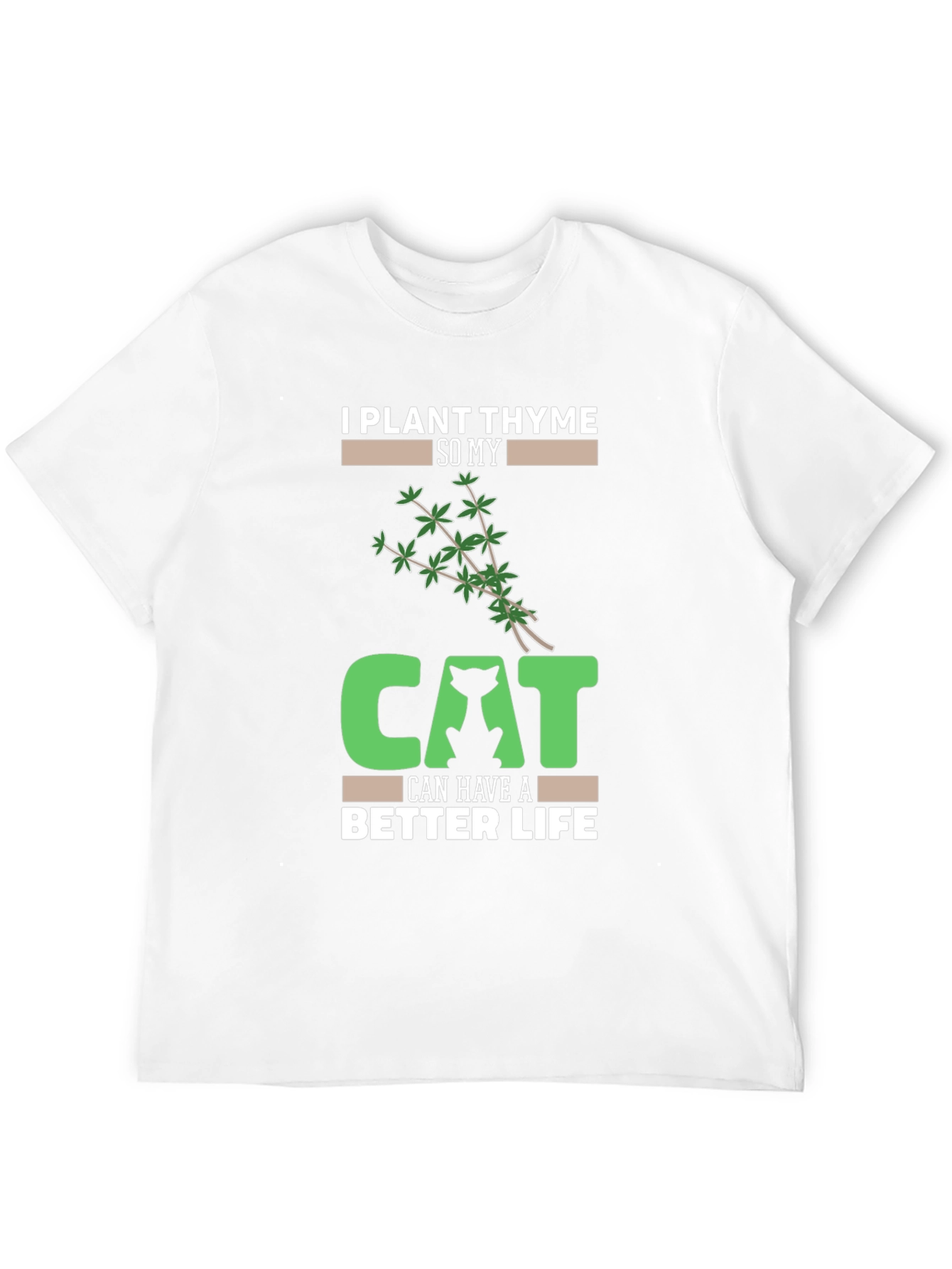 Plant Thyme Cat Lover T-Shirt
