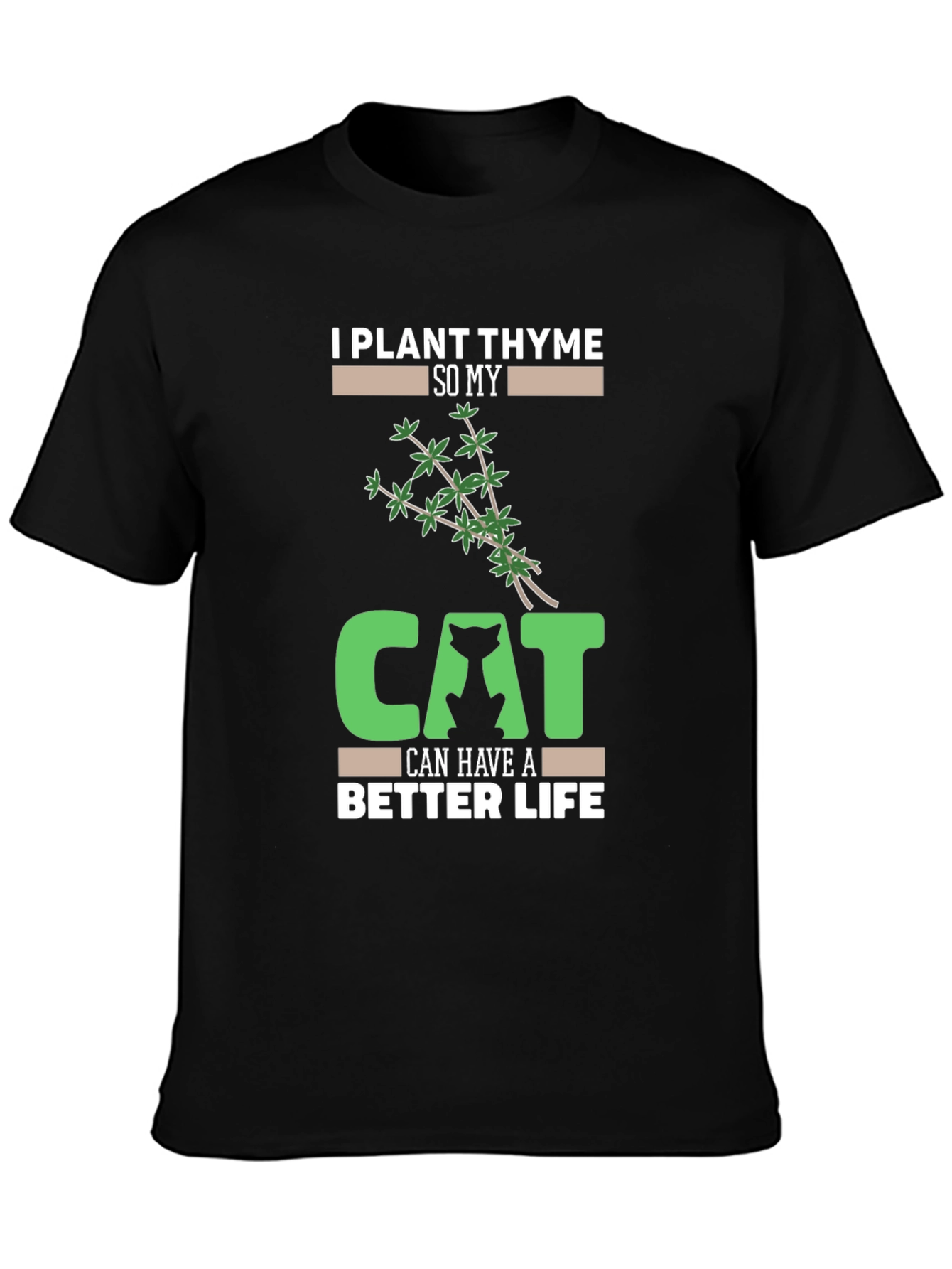 Plant Thyme Cat Lover T-Shirt