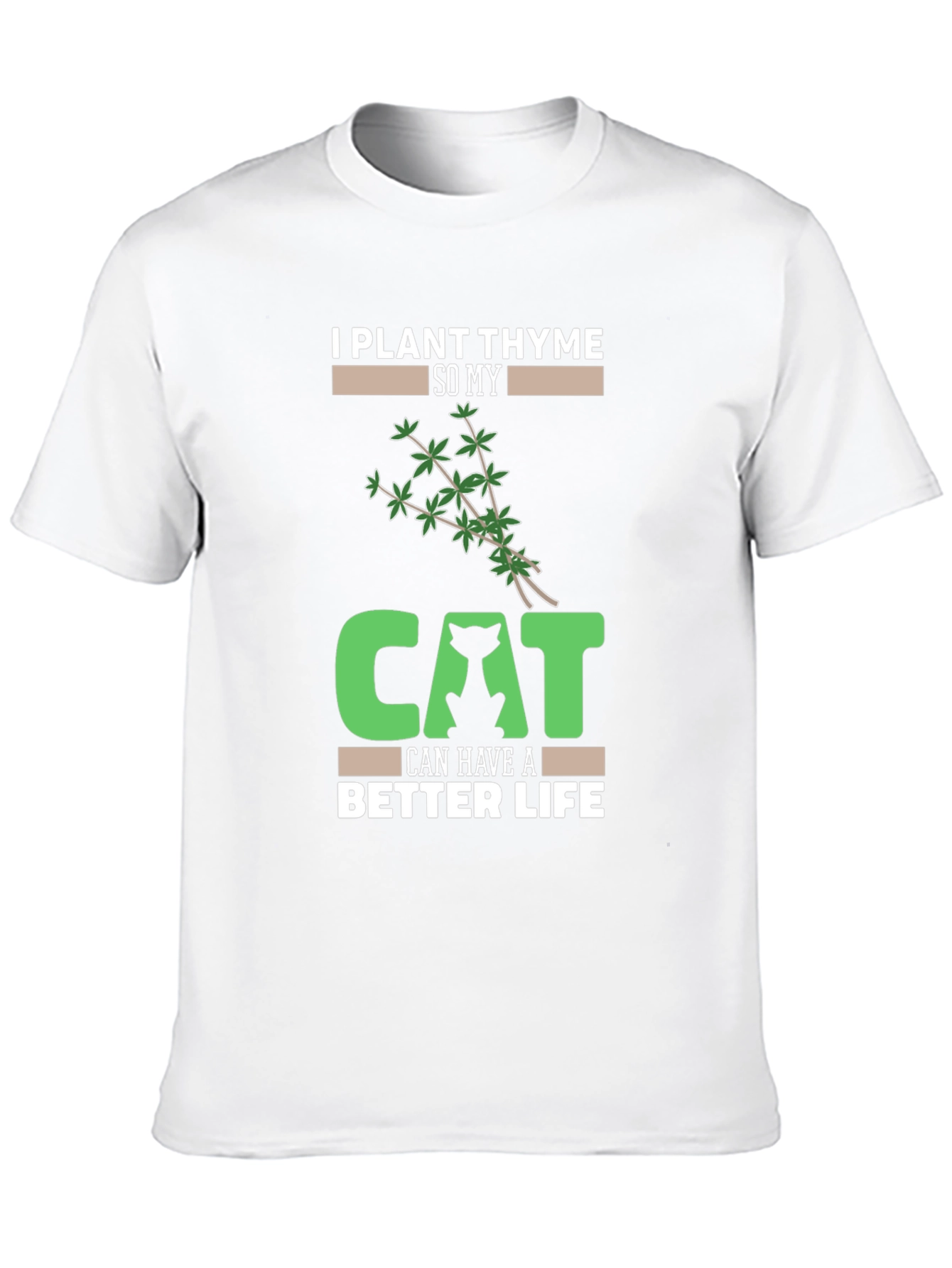 Plant Thyme Cat Lover T-Shirt