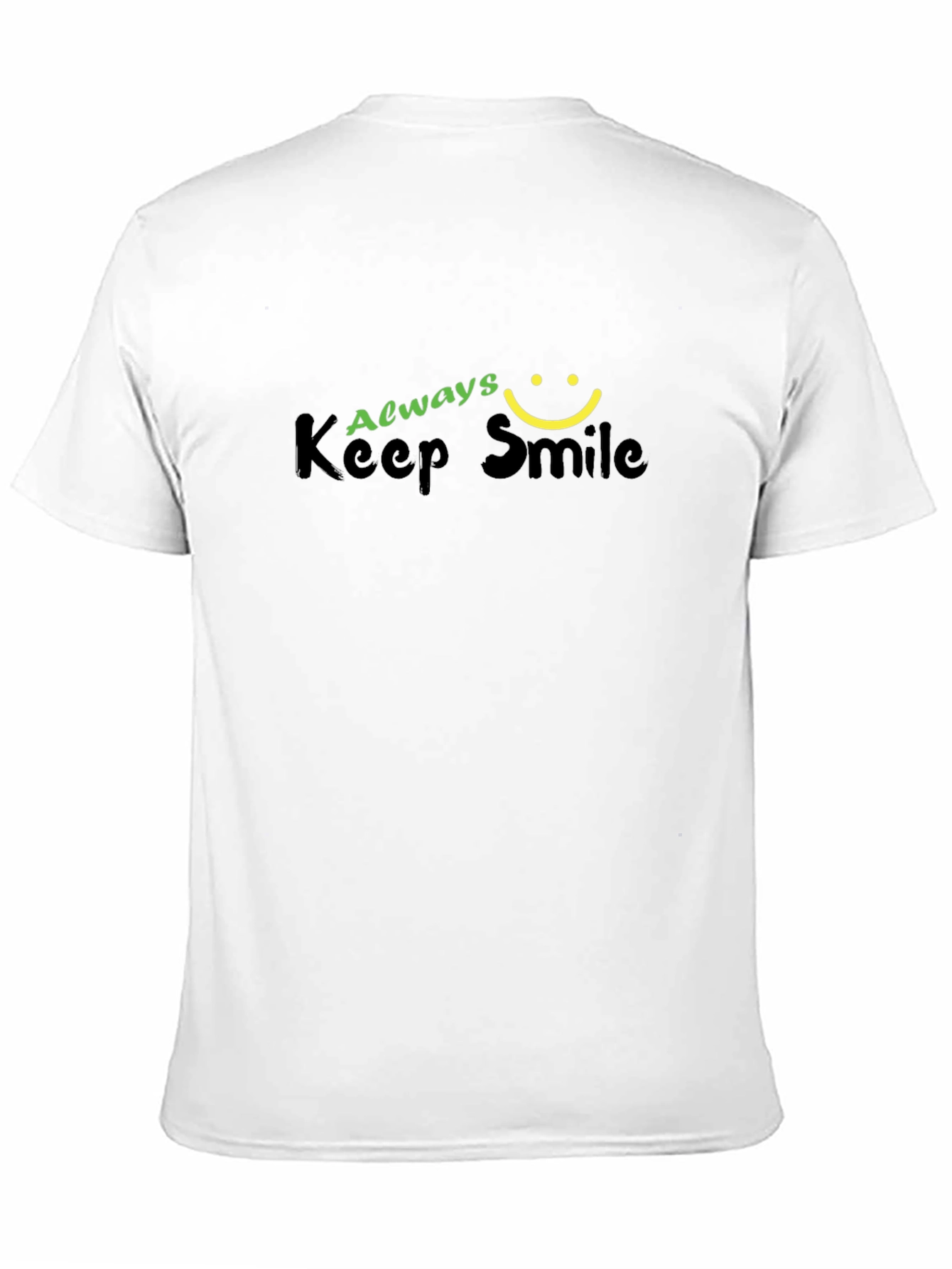 Always Keep Smile Graphic Black T-Shirt