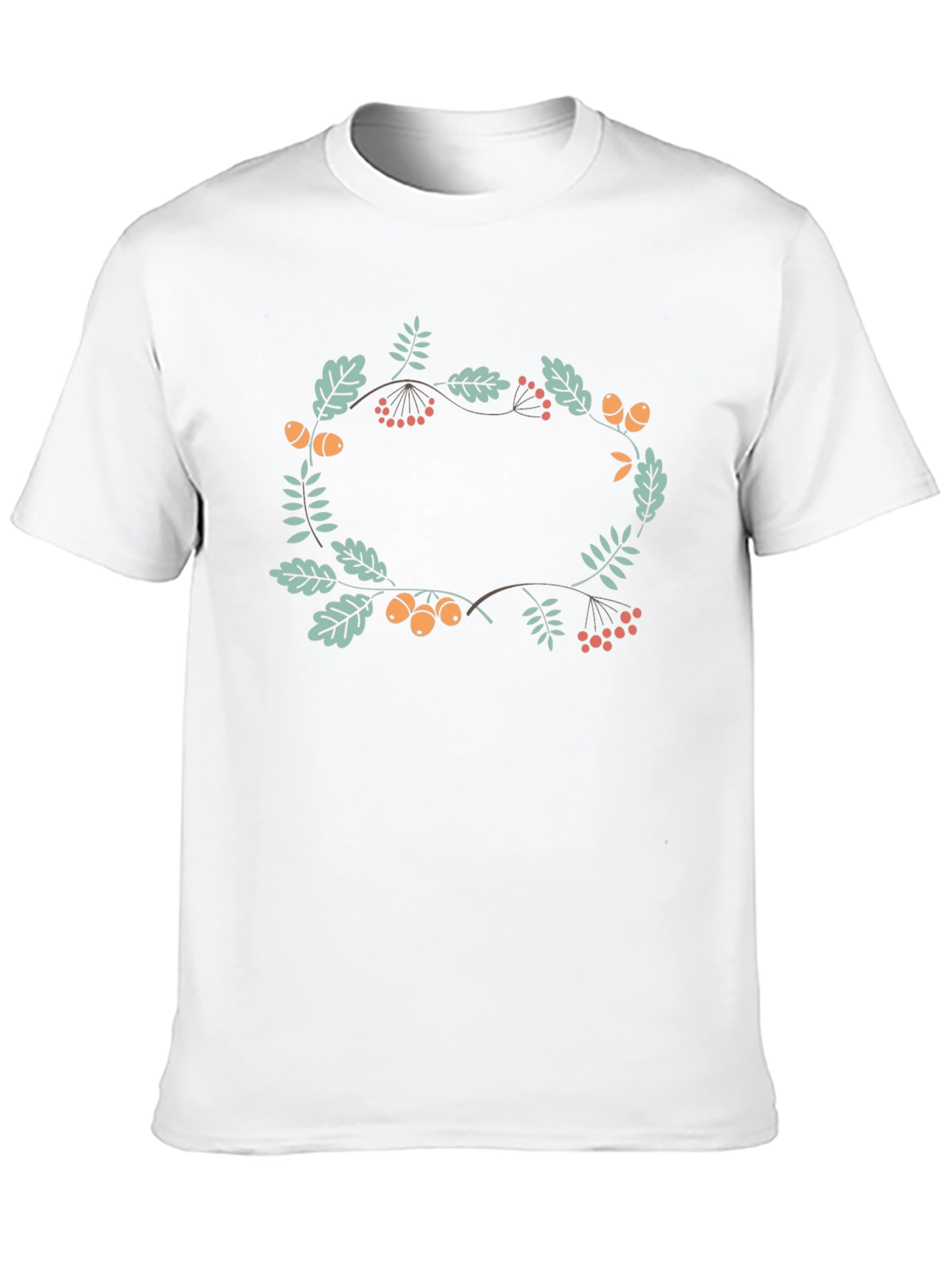 Floral Wreath Graphic Black T-Shirt