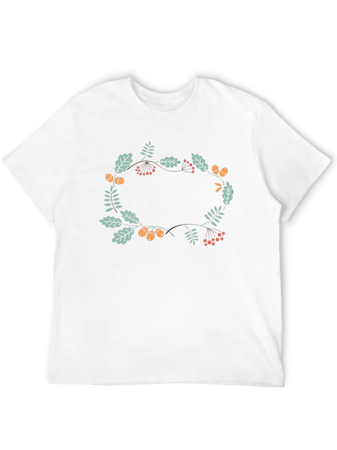 Floral Wreath Graphic Black T-Shirt
