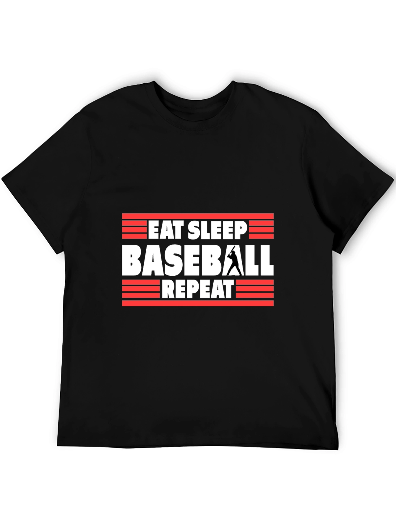 Eat Sleep Baseball Repeat Graphic Tee
