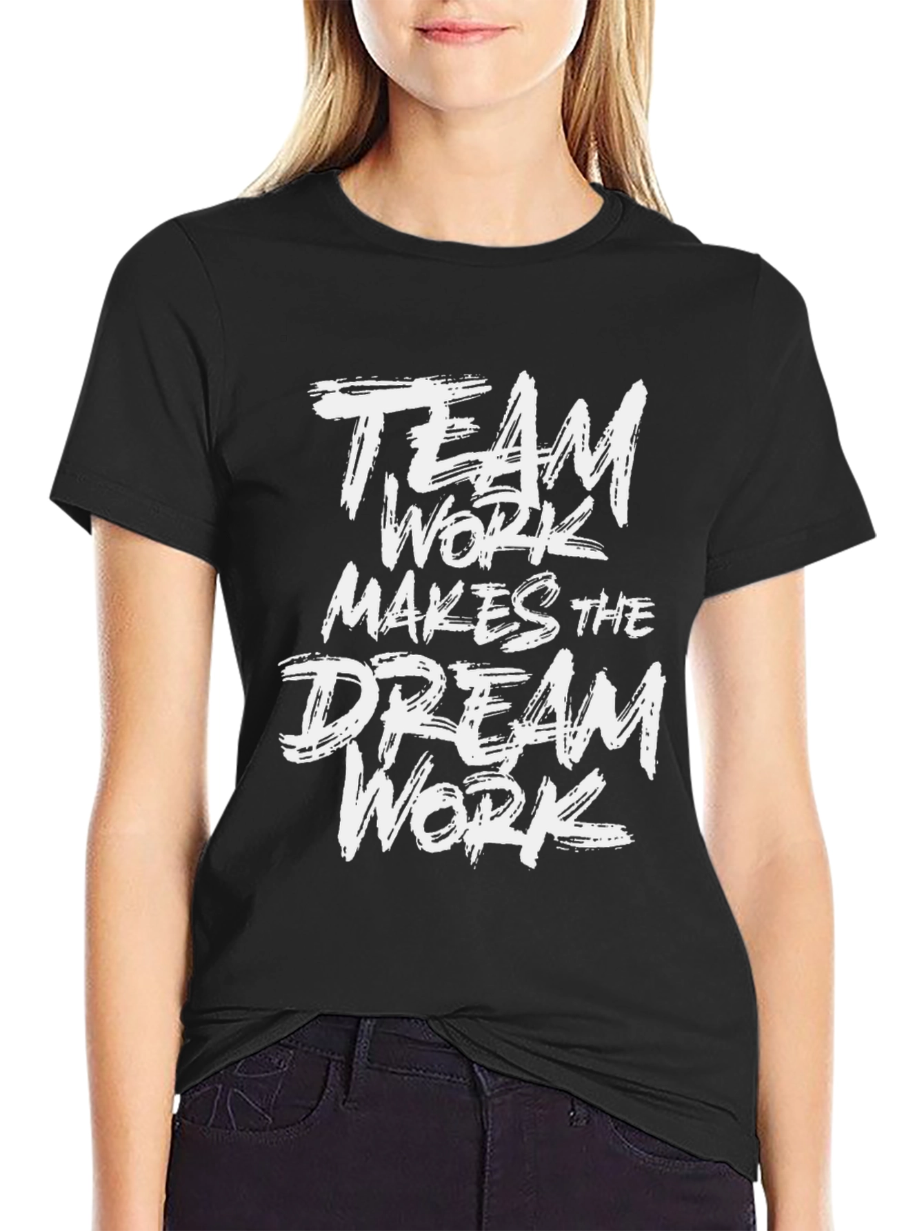 Teamwork Makes the Dream Work Black T-Shirt