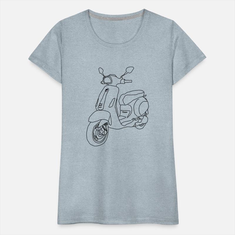 vespa Sprint right side black line art