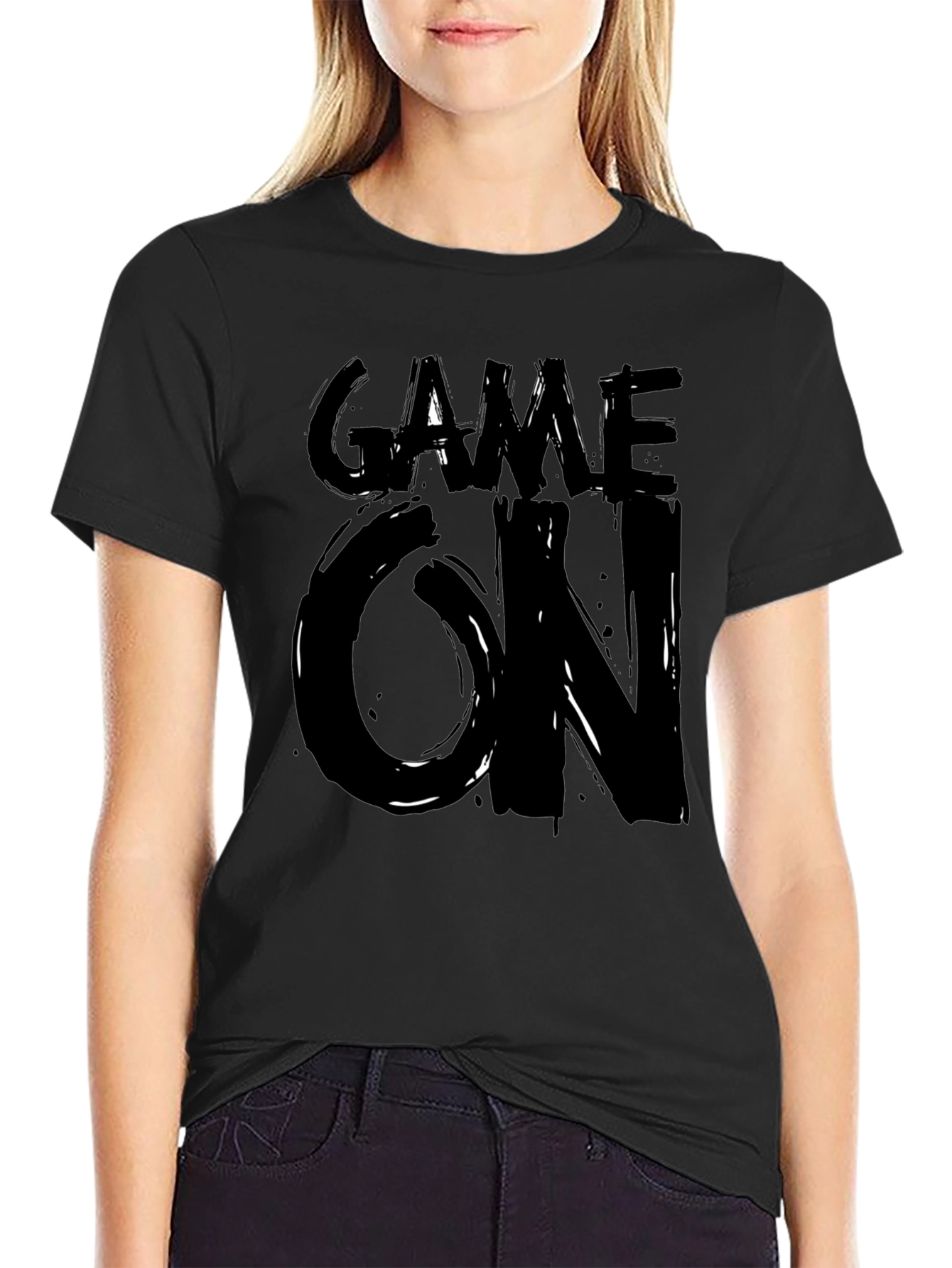 Game On Graphic Tee - Stylish Black T-Shirt