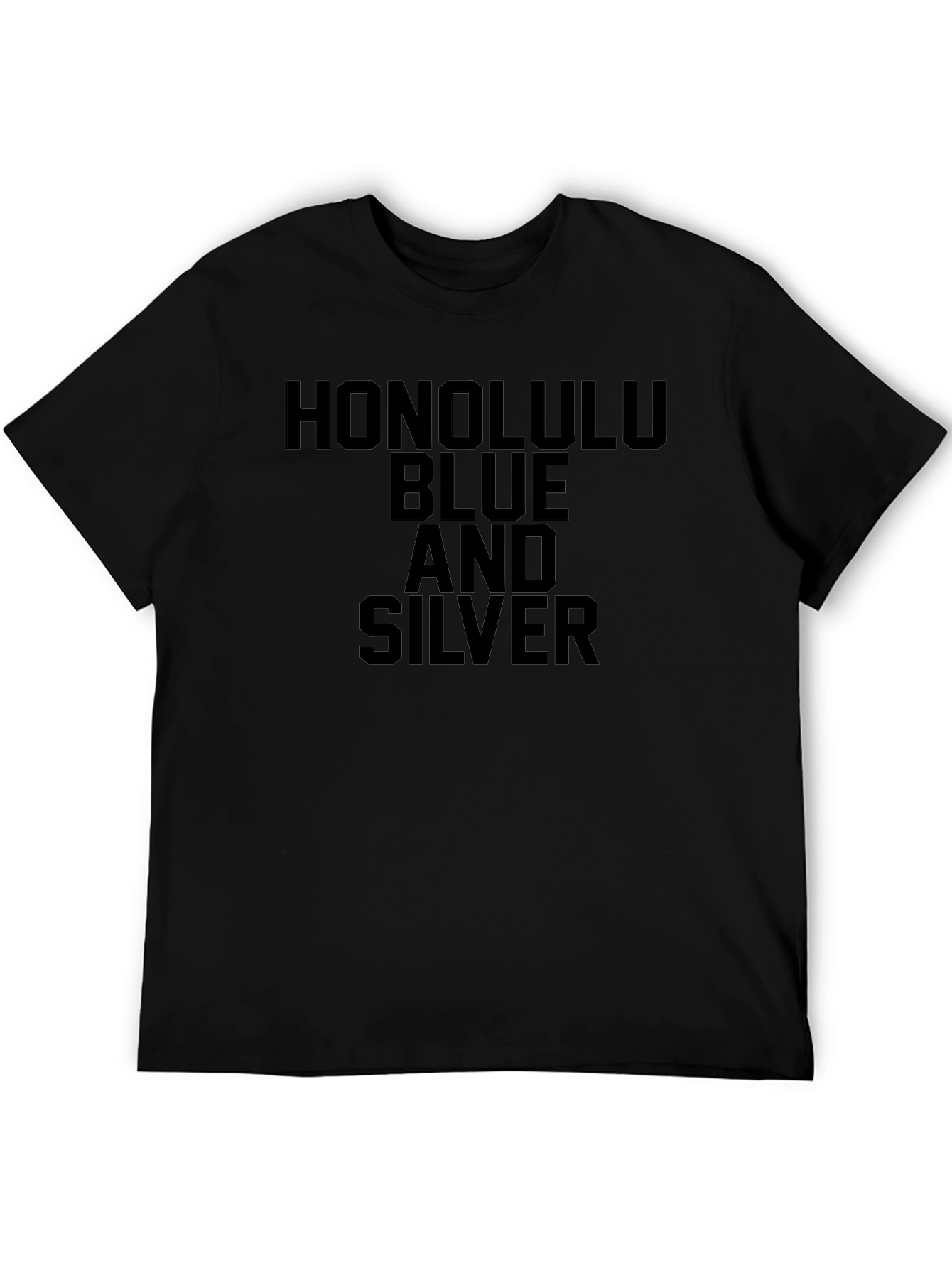 Honolulu Blue and Silver Graphic Tee