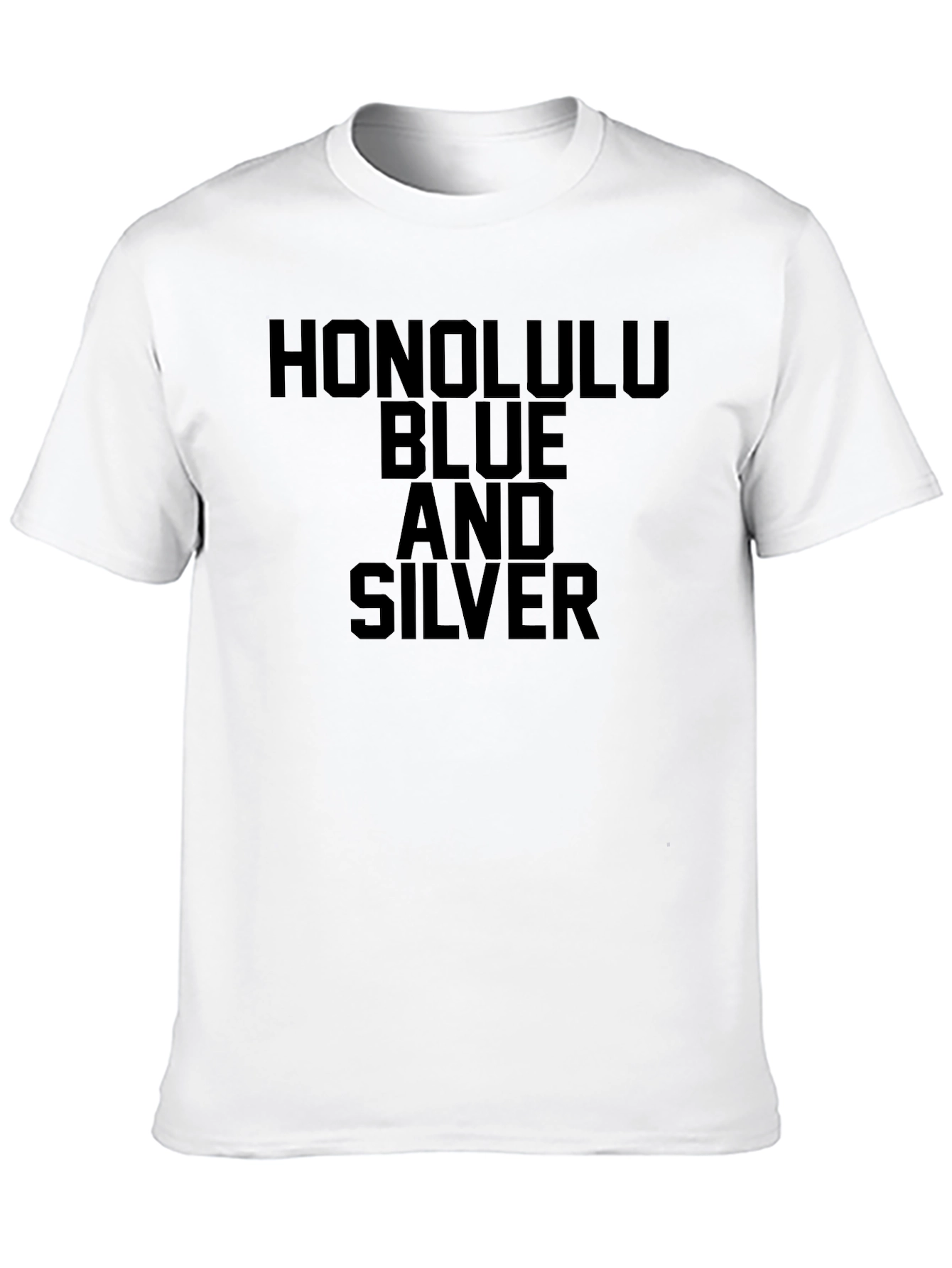 Honolulu Blue and Silver Graphic Tee