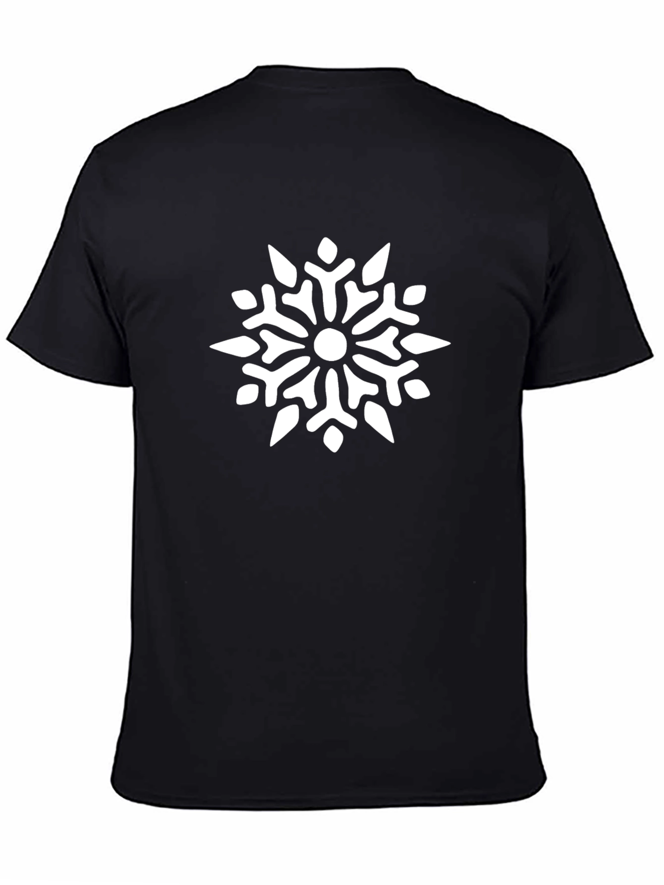 Black Snowflake Graphic Tee - Stylish & Unique