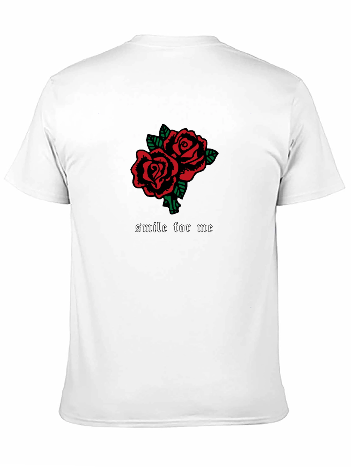 Rose Graphic Black T-Shirt - Smile For Me