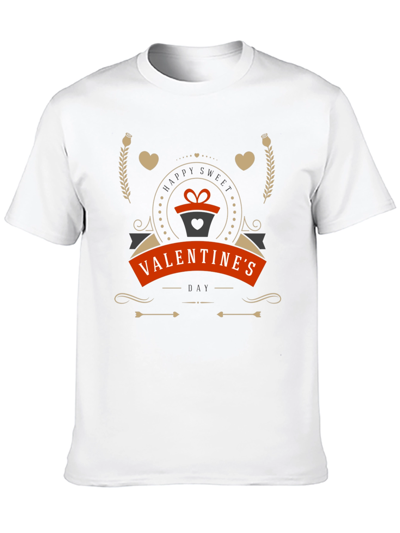 Sweet Valentines Day Graphic Tee - Stylish Black T-Shirt
